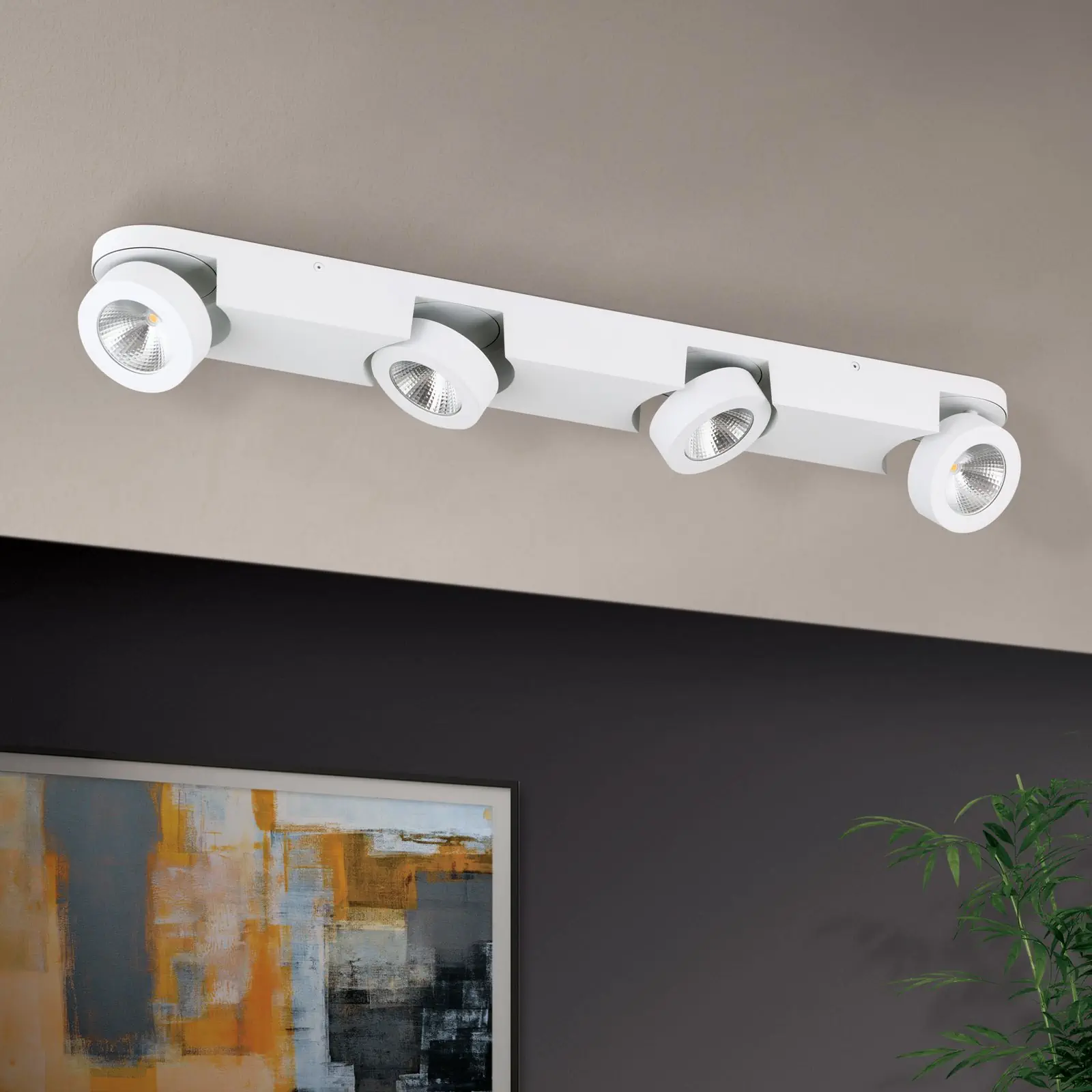 LED spot lampa MENO, 4 izvora svetla, bela - 3