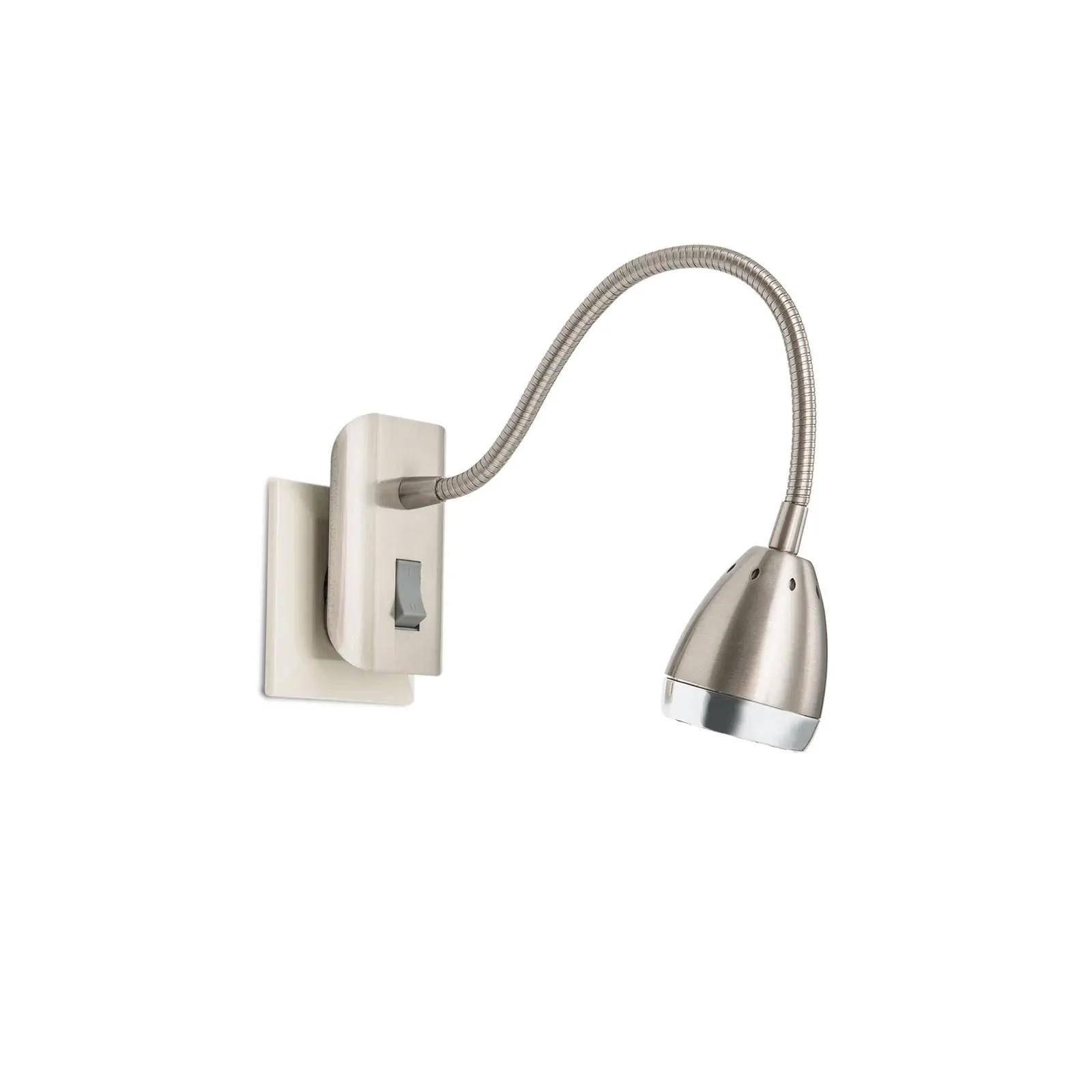 LED lampa za utičnicu PLANO, saten - 3