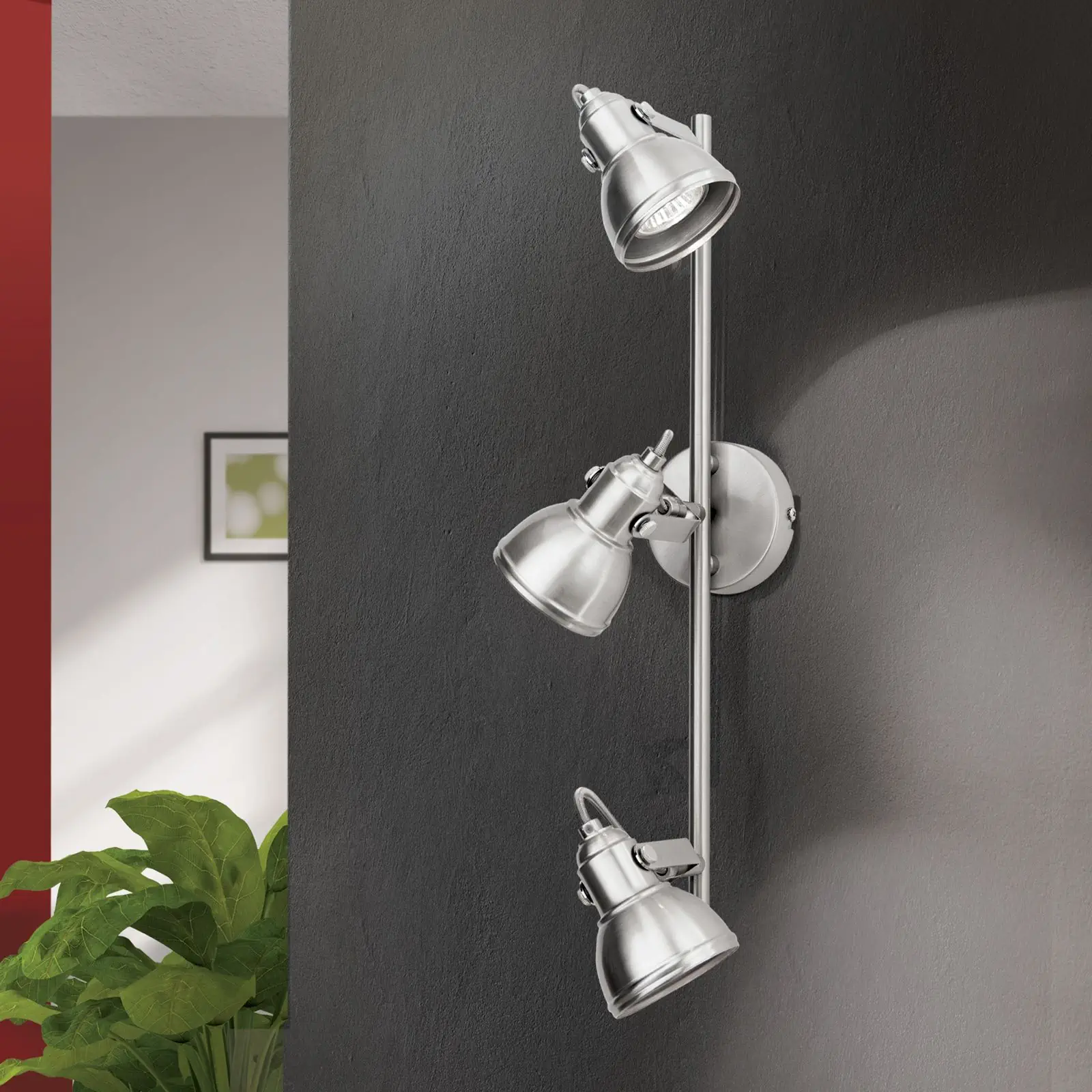 Spot lampa STAGE, 3 izvora svetla, satinisana - 1