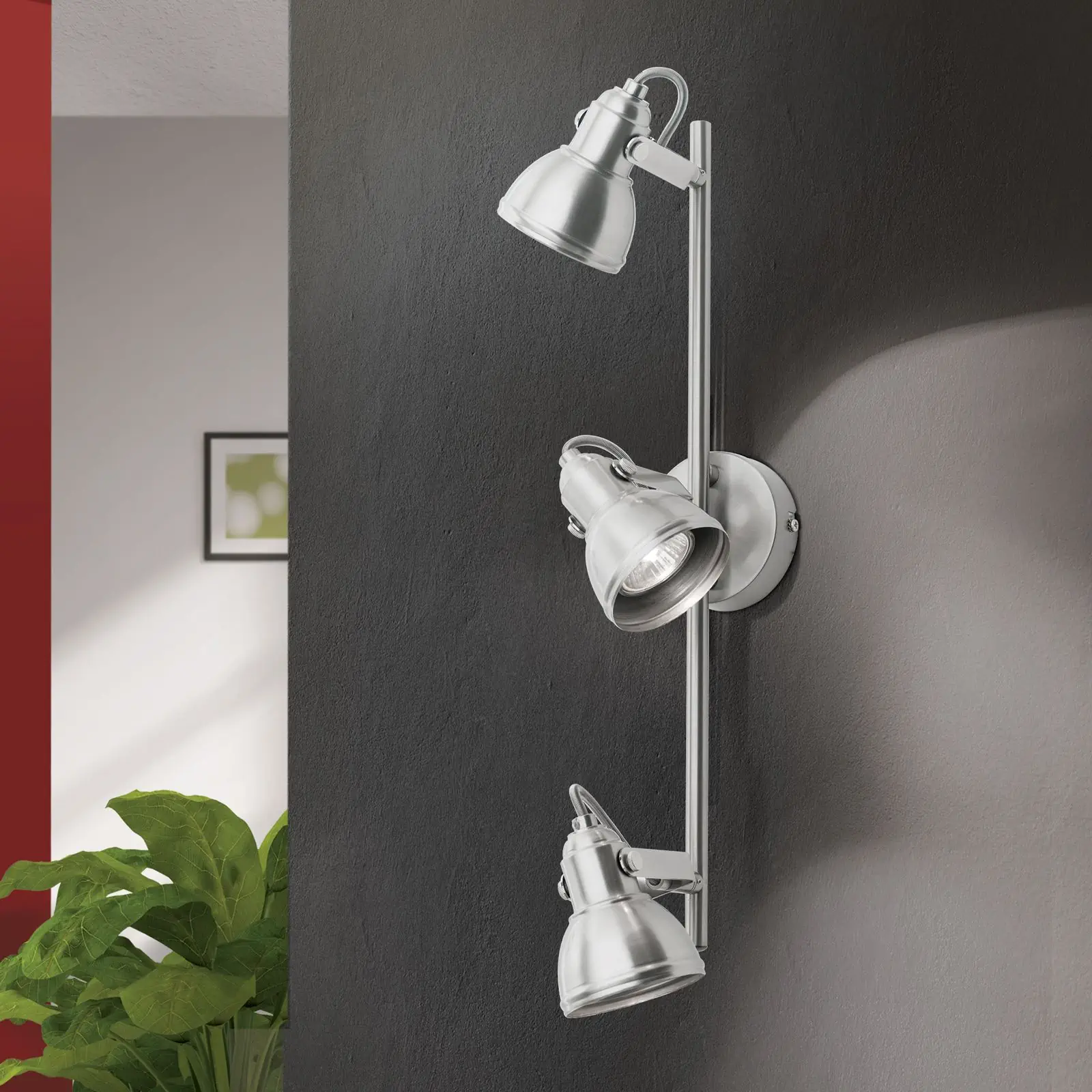 Spot lampa STAGE, 3 izvora svetla, satinisana - 2