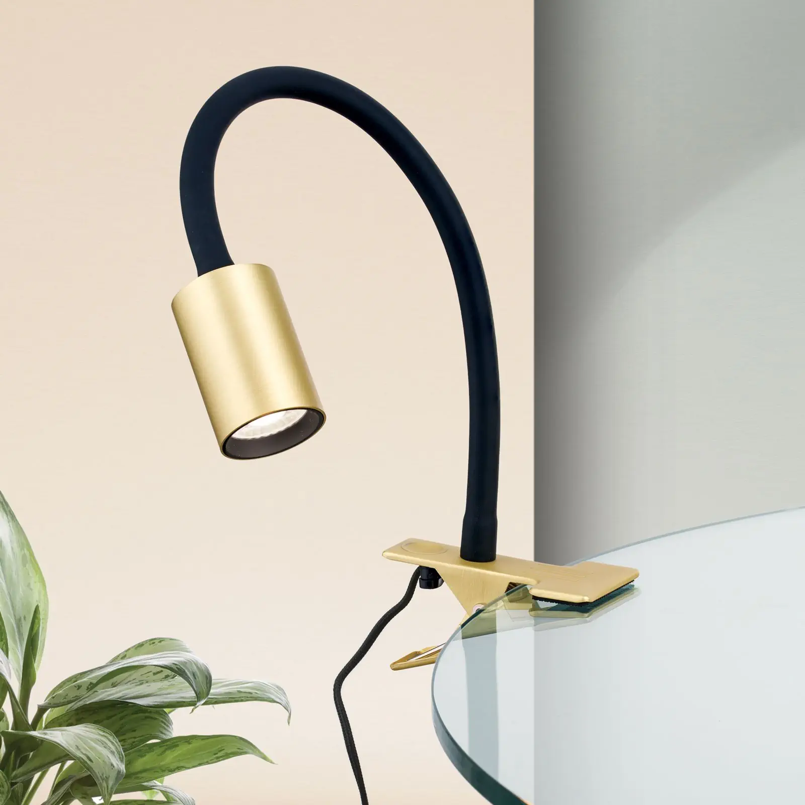 Lampa sa stezaljkom KURT, mesing mat - 2