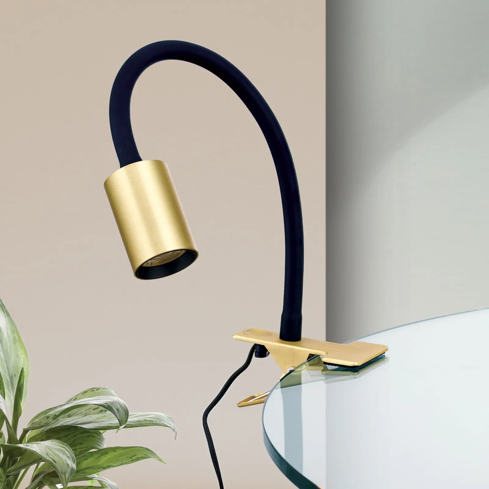 Lampa sa stezaljkom KURT, mesing mat - 3