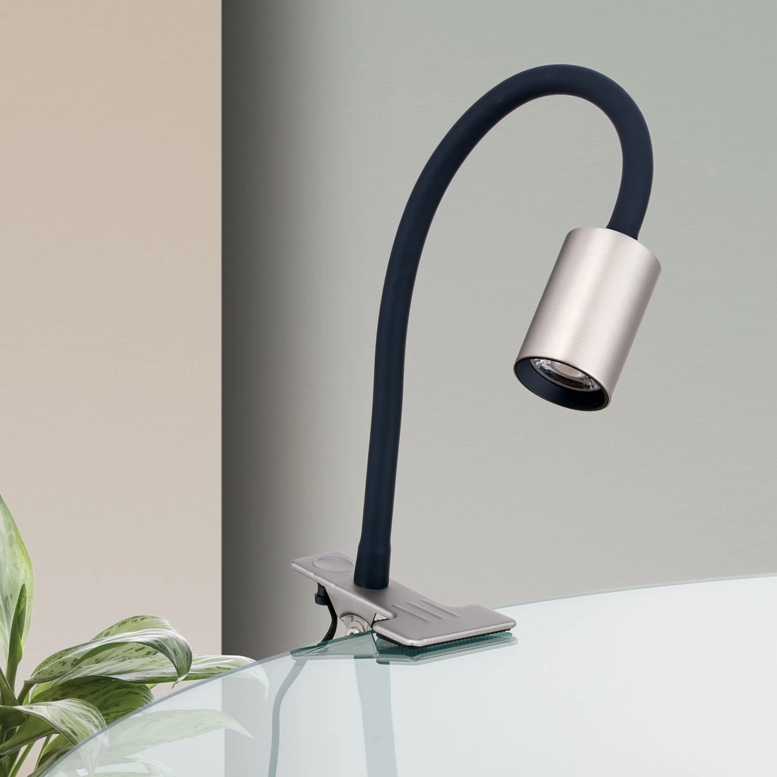 LED lampa sa stezaljkom KURT, satin hrom - 3