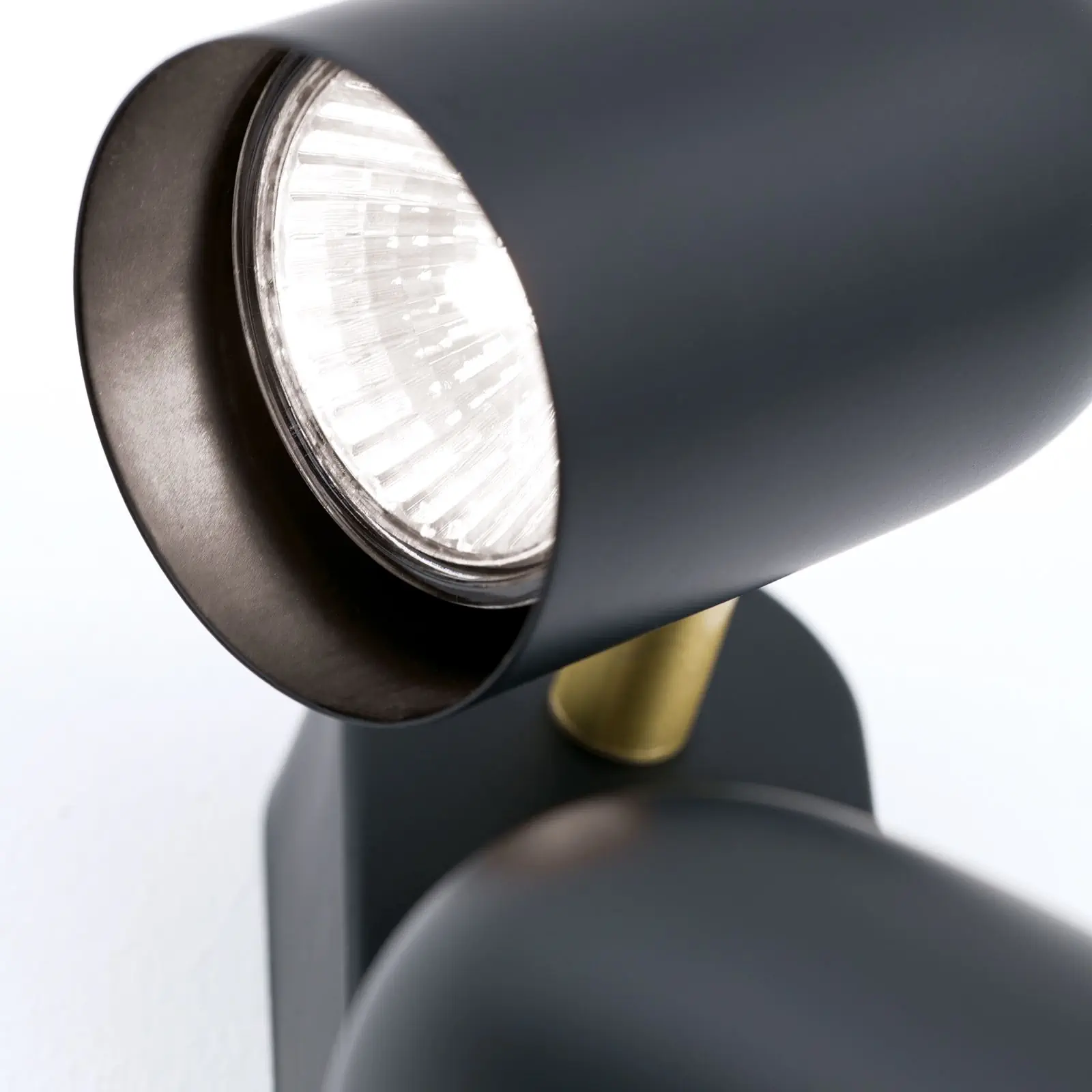 Spot lampa BRADLEY, 2 izvora svetla, crna/mesing - 5