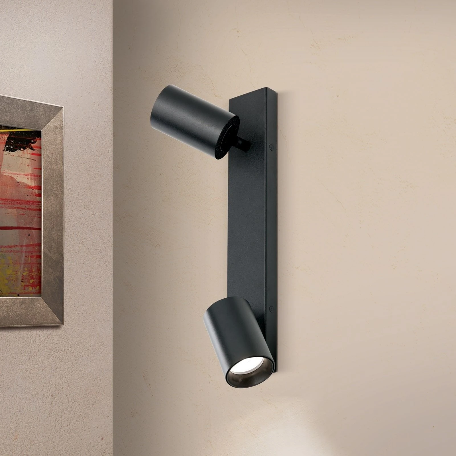 Spot lampa SEAN, 2 izvora svetla, Crna - 2