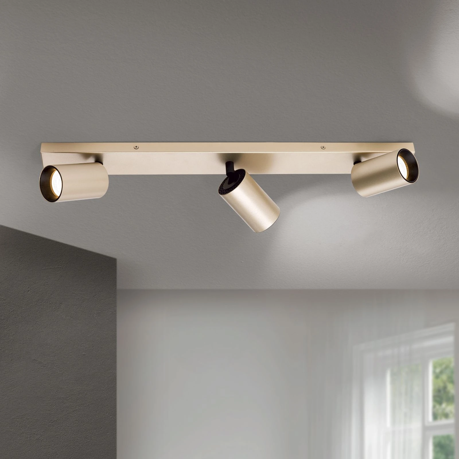 Spot lampa SEAN, 3 izvora svetla, mat zlato