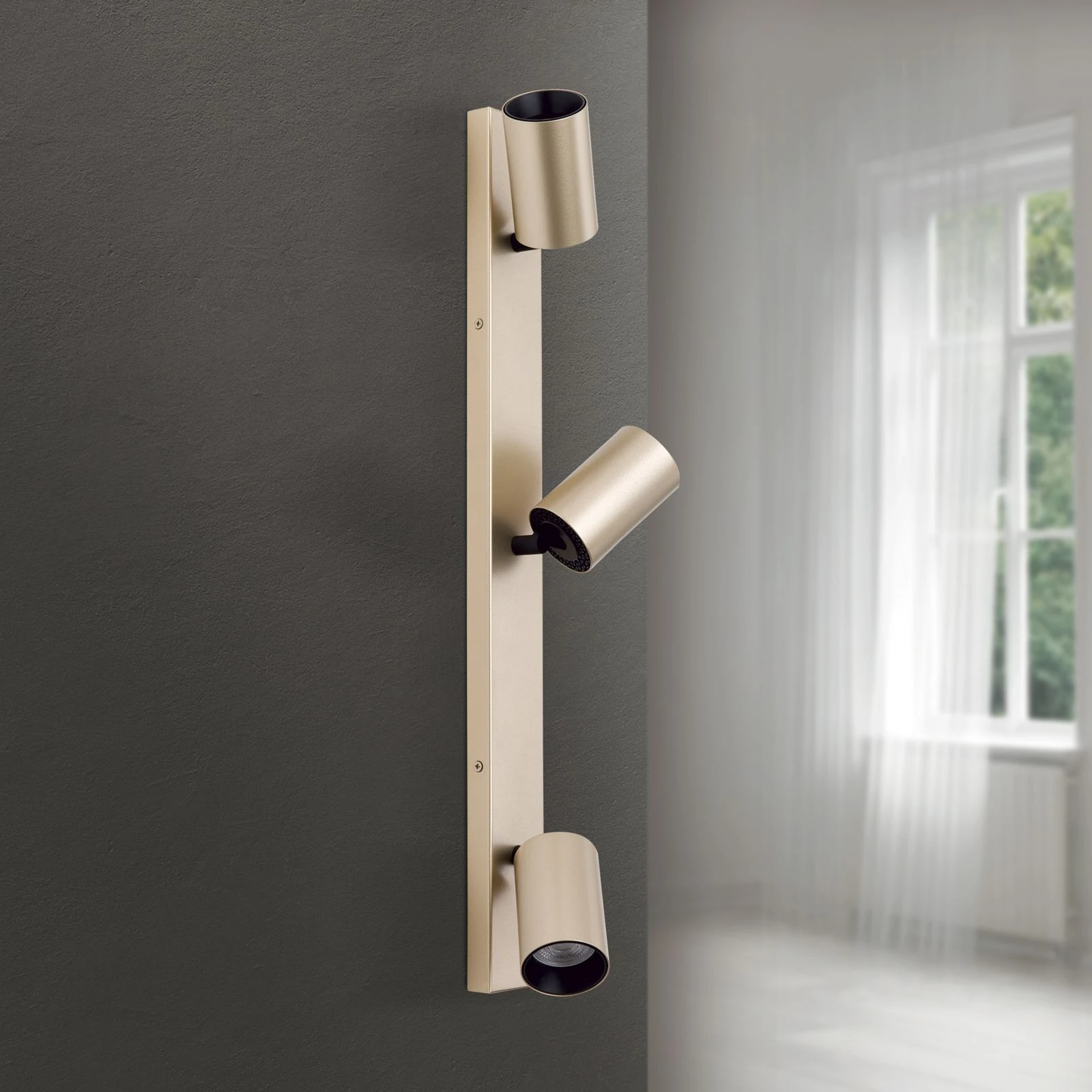 Spot lampa SEAN, 3 izvora svetla, mat zlato - 4