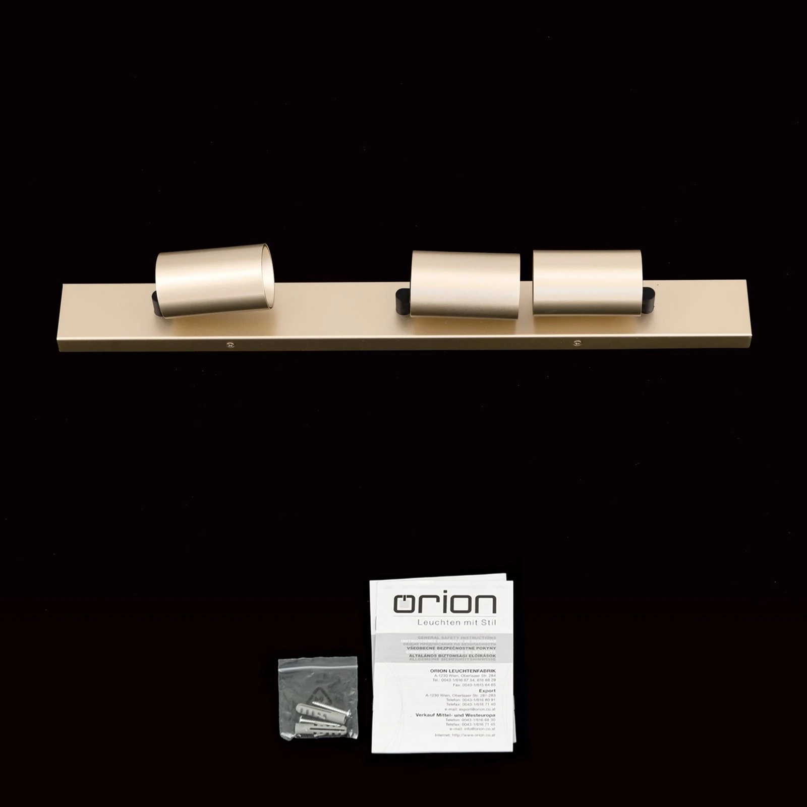 Spot lampa SEAN, 3 izvora svetla, mat zlato - 9