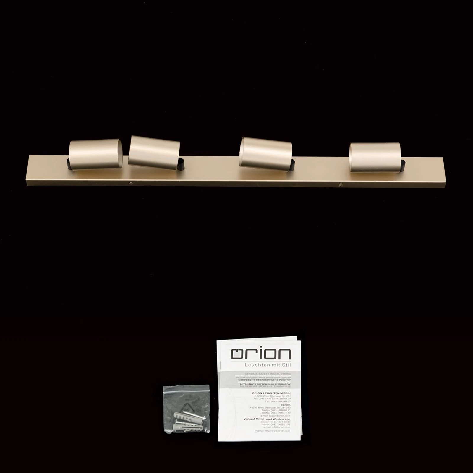 Spot lampa SEAN, 4 izvora svetla, mat zlato - 8