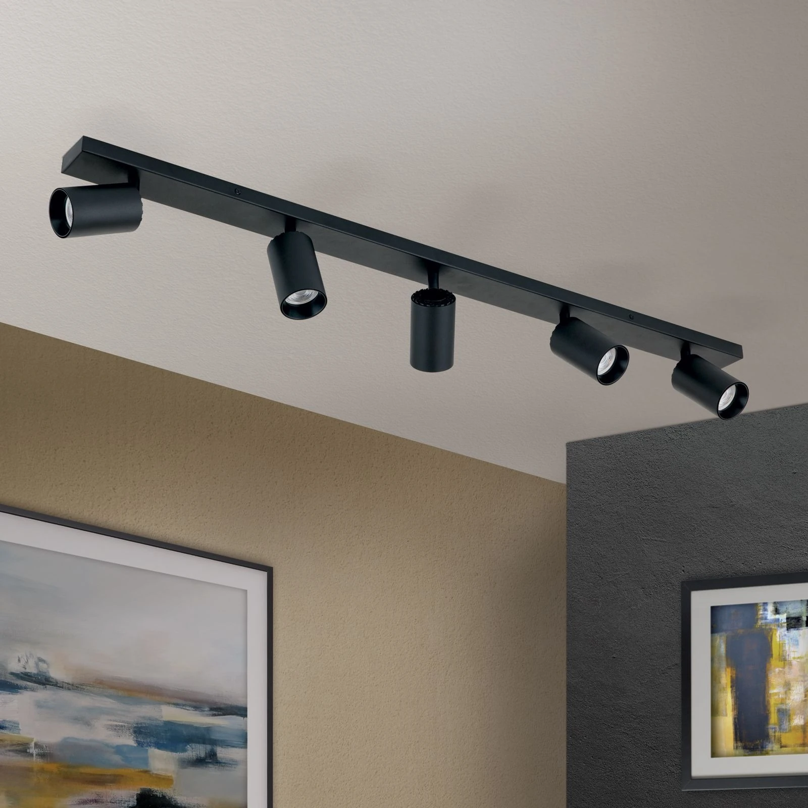 Spot lampa SEAN, 5 izvora svetla, Crna - 3