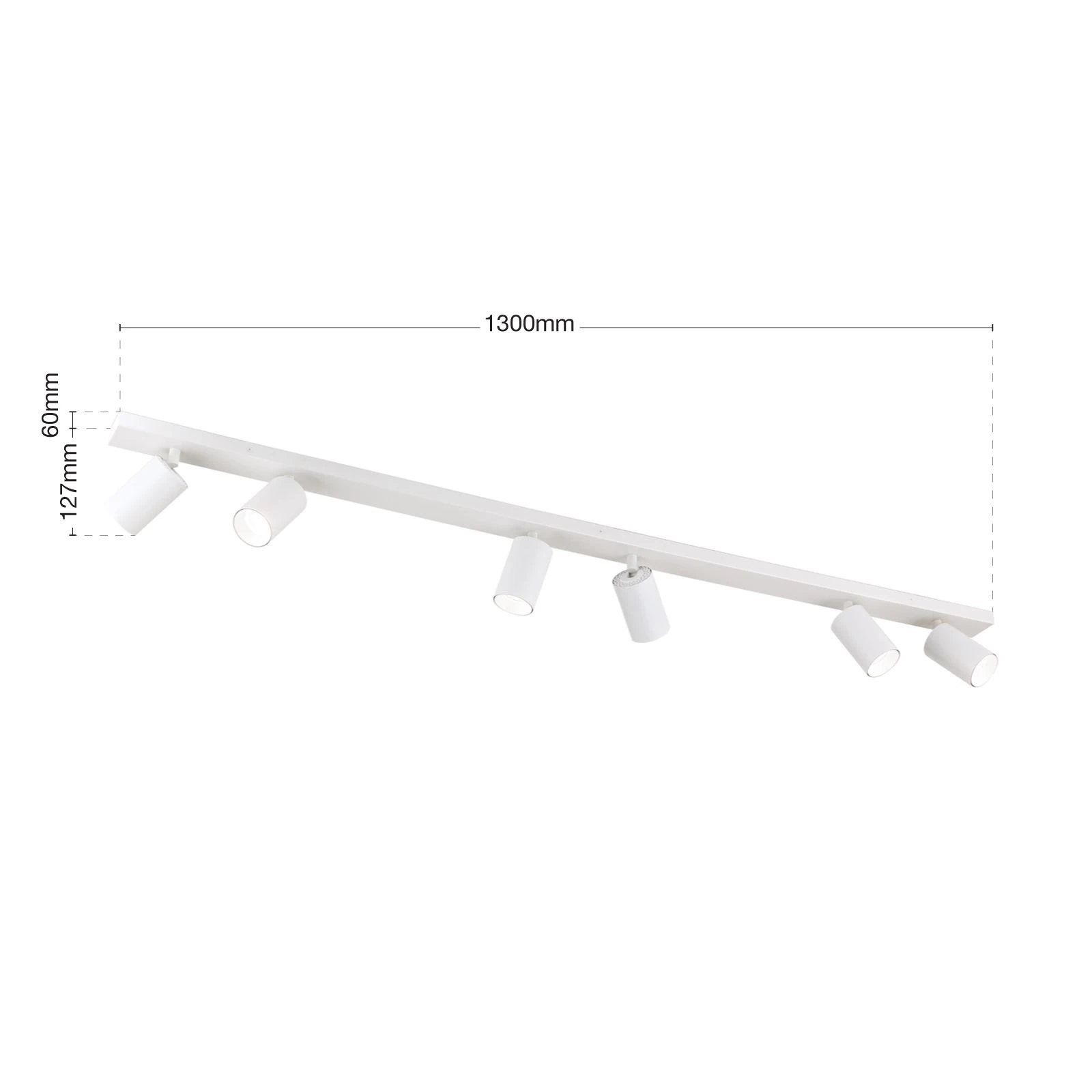 Spot lampa SEAN, 6 izvora svetla, Bela - 7