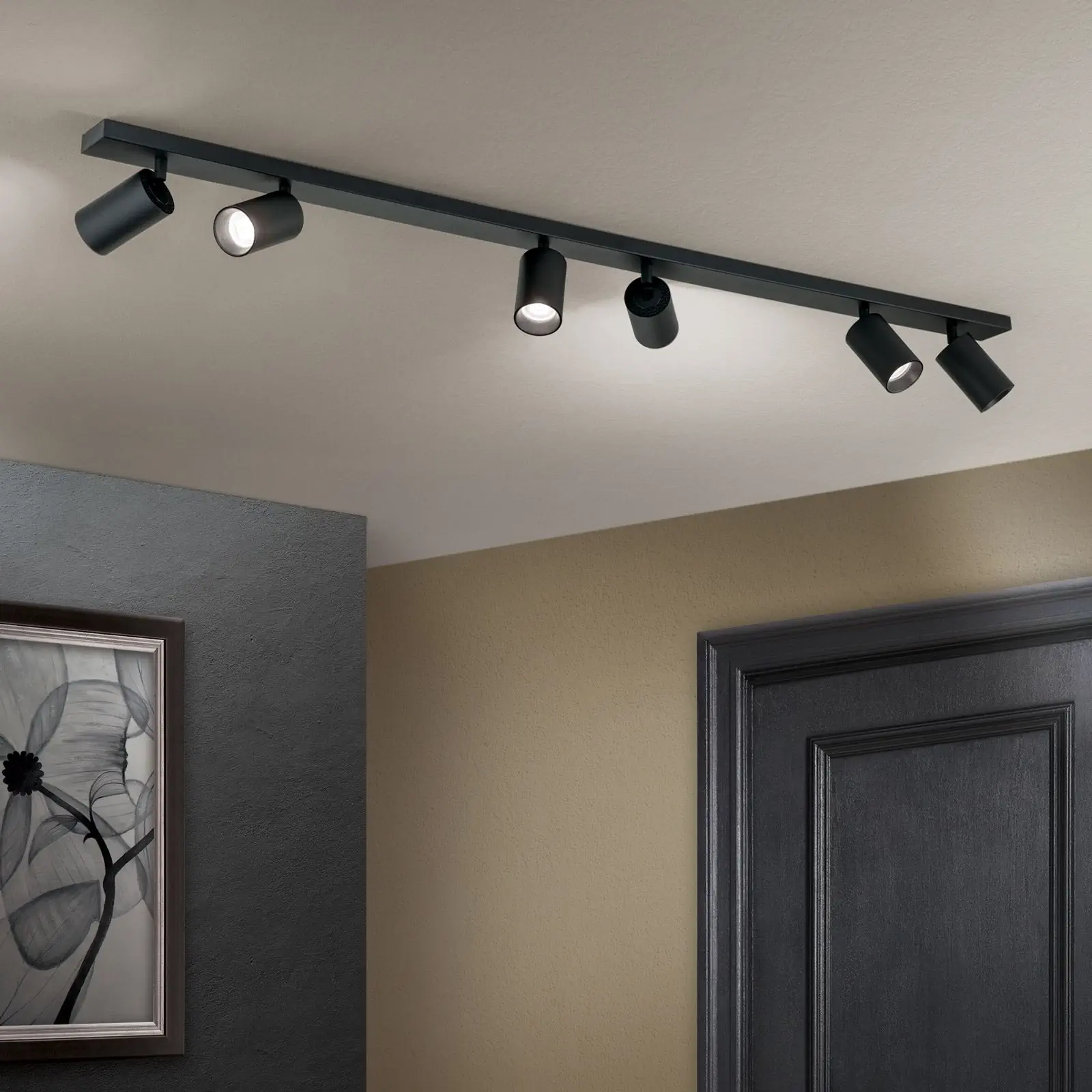 Spot lampa SEAN, 6 izvora svetla, crna - 2