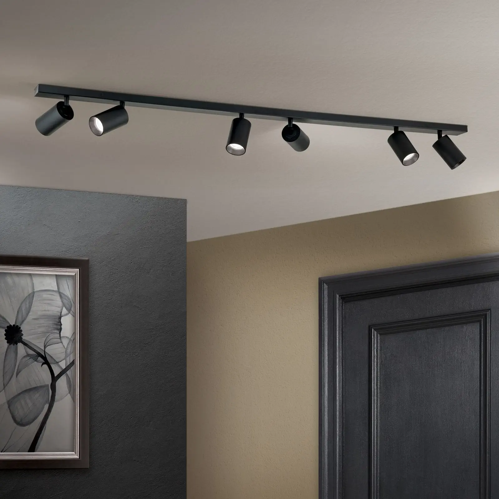 Spot lampa SEAN, 6 izvora svetla, crna - 3