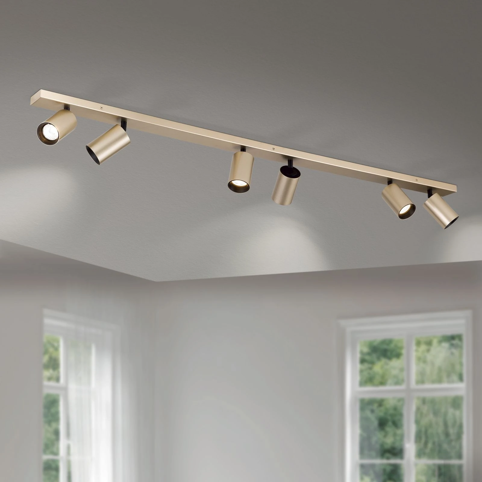 Spot lampa SEAN, 6 izvora svetla, mat zlato - 1