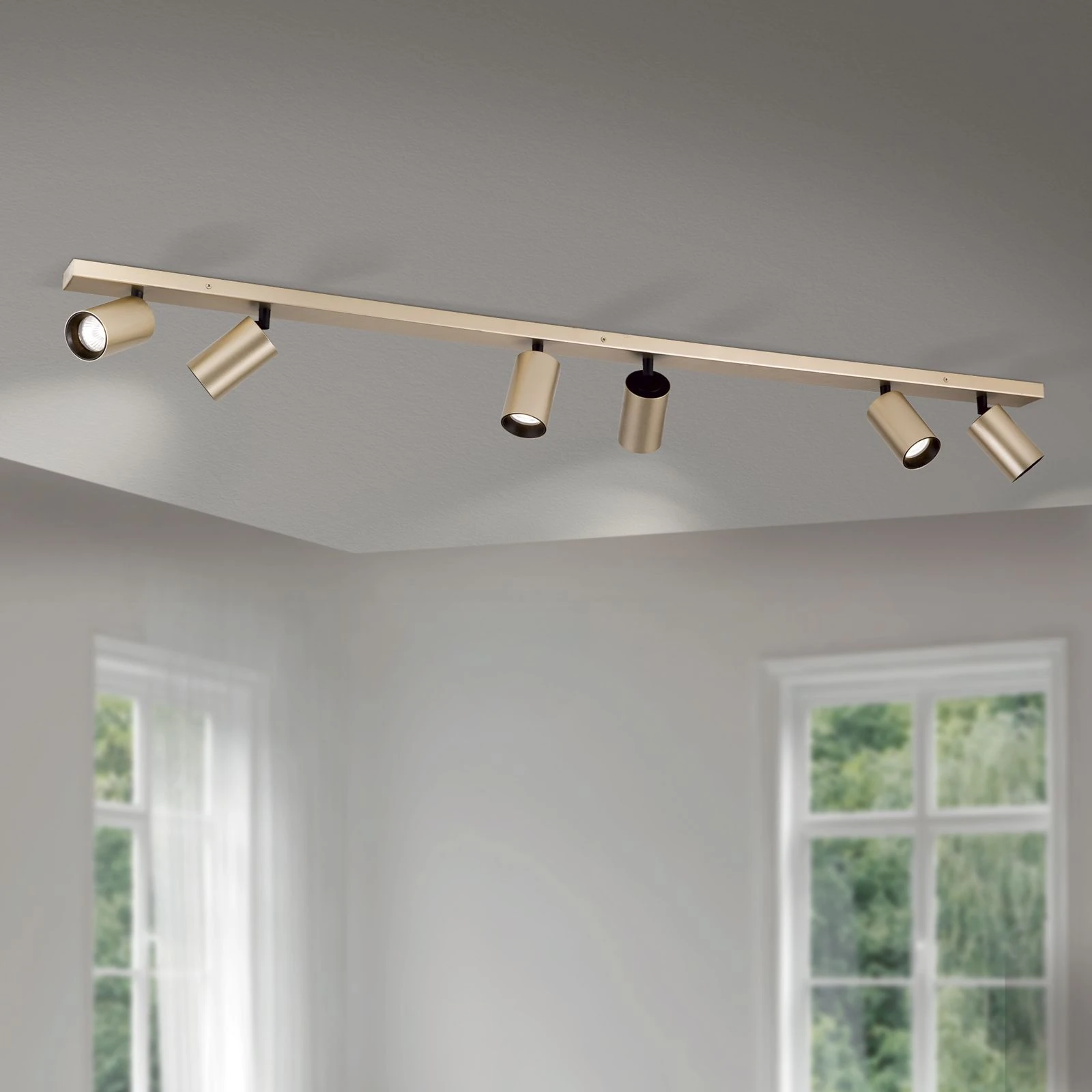 Spot lampa SEAN, 6 izvora svetla, mat zlato - 2