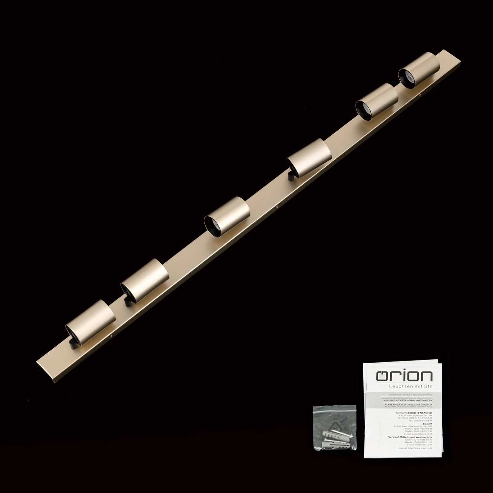 Spot lampa SEAN, 6 izvora svetla, mat zlato - 8