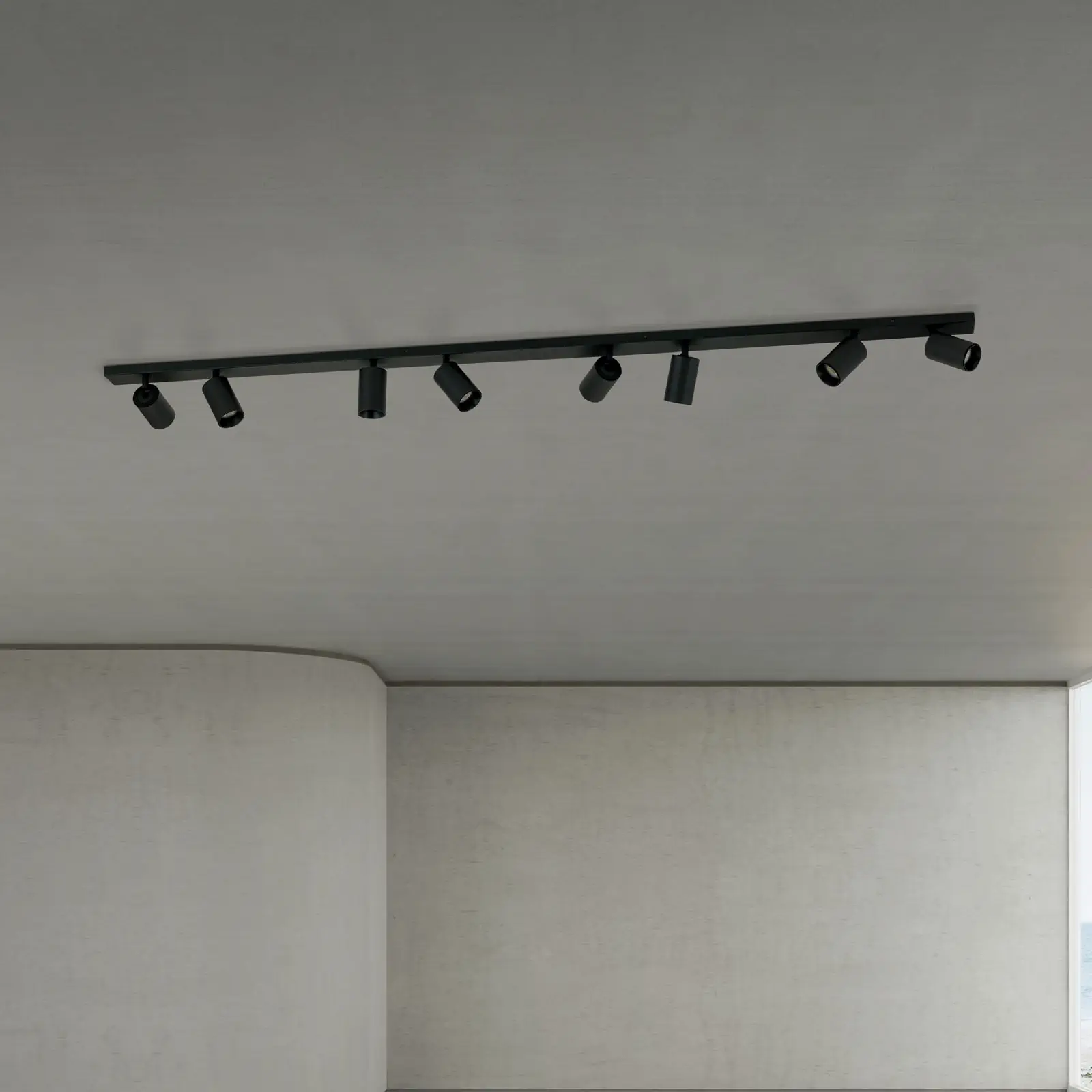 Spot lampa SEAN, 8 izvora svetla, crna - 3