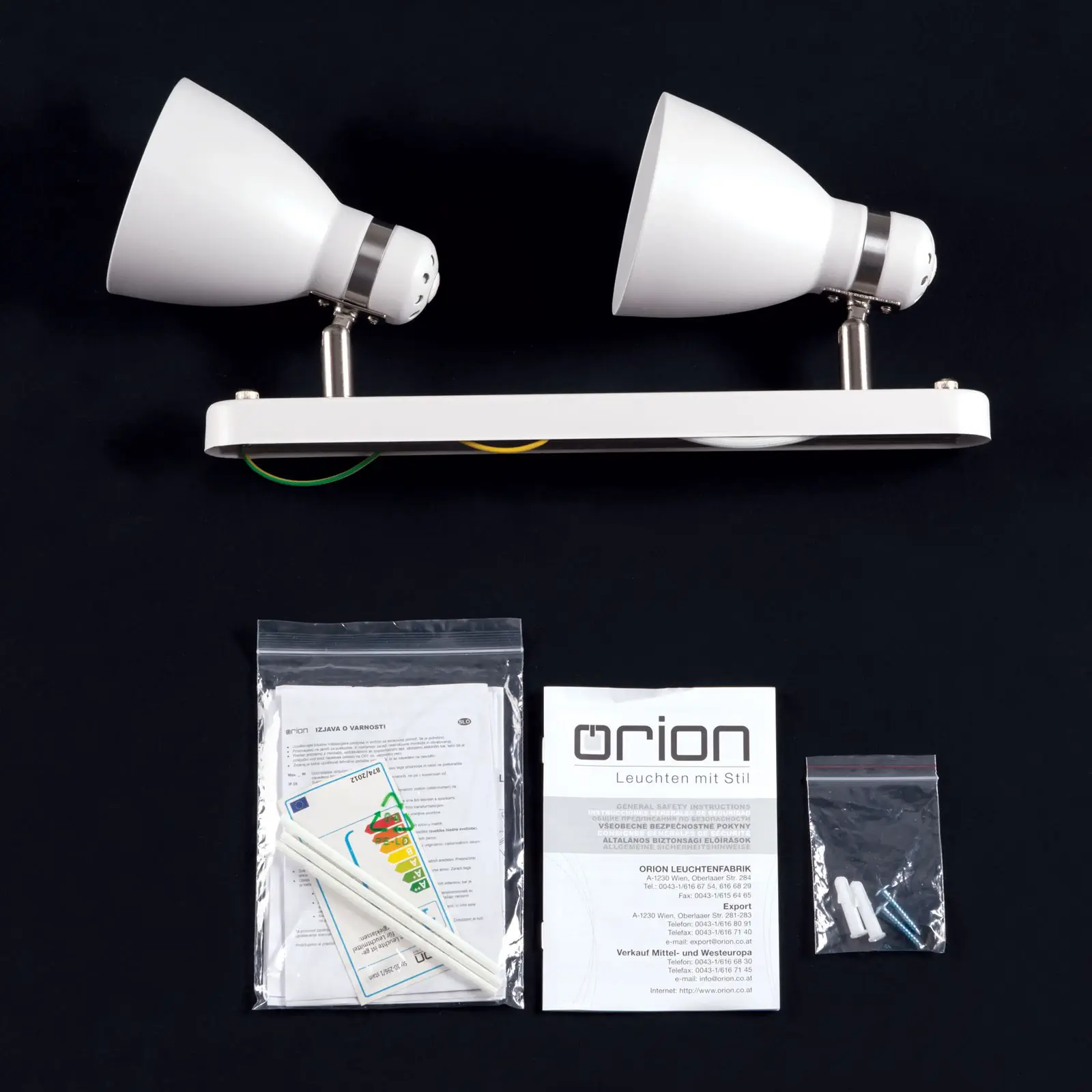 Spot lampa SCHOOL, bela, 2 izvora svetla - 8