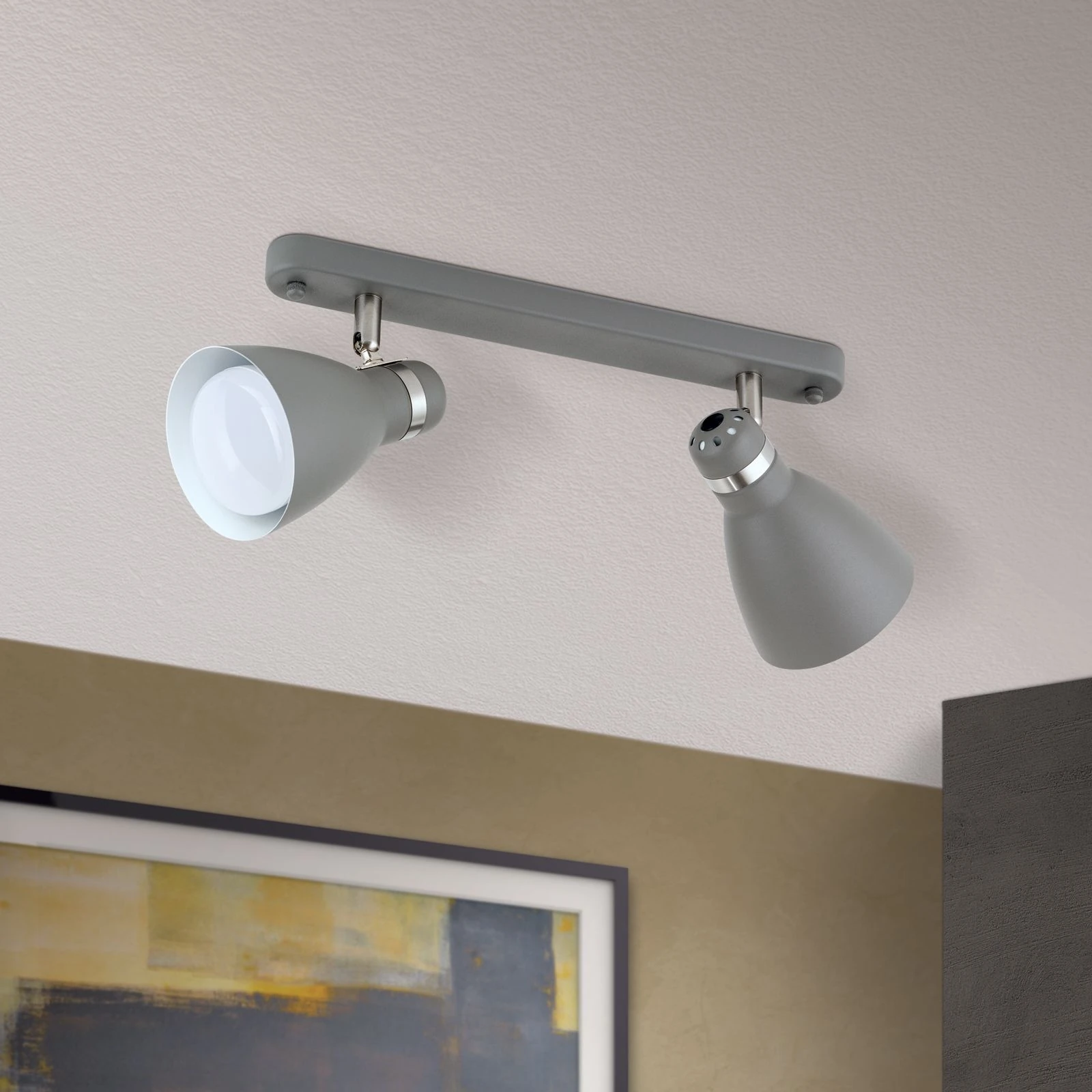 Spot lampa SCHOOL, Siva, 2 izvora svetla - 3