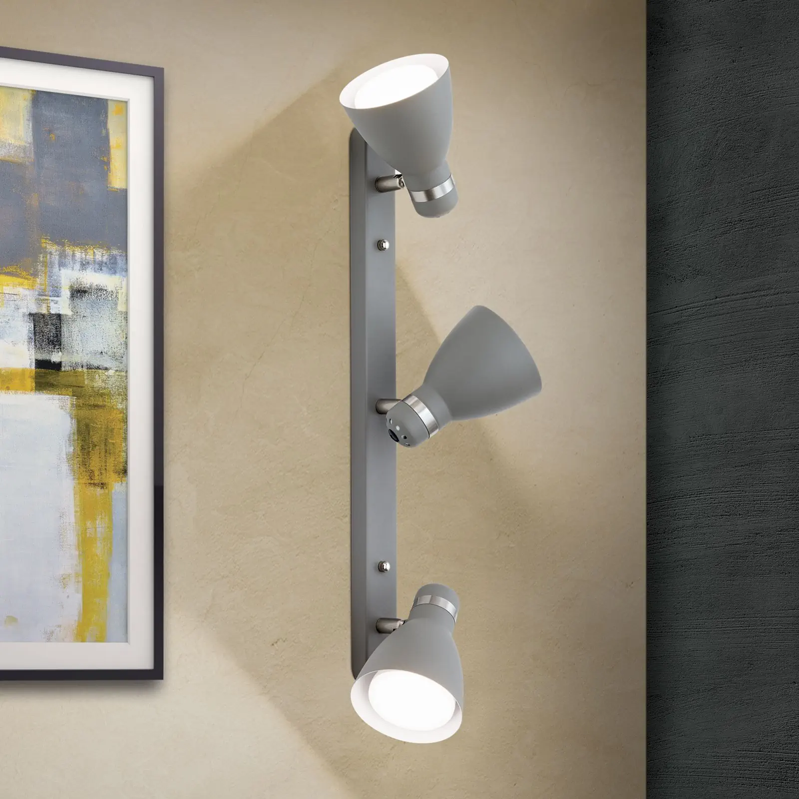 Spot lampa SCHOOL, siva, 3 izvora svetla - 2