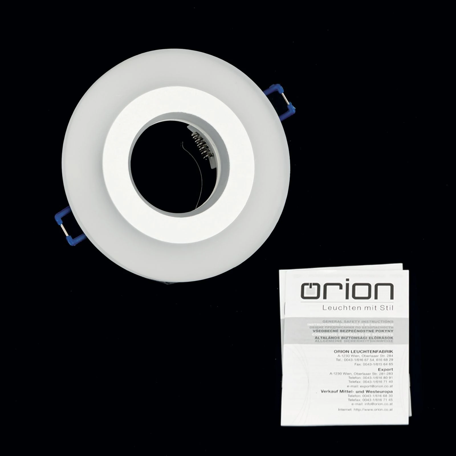 Ugradna spot lampa GLOW sa prstenom od akrilnog stakla, Ø 11 cm, bela - 8