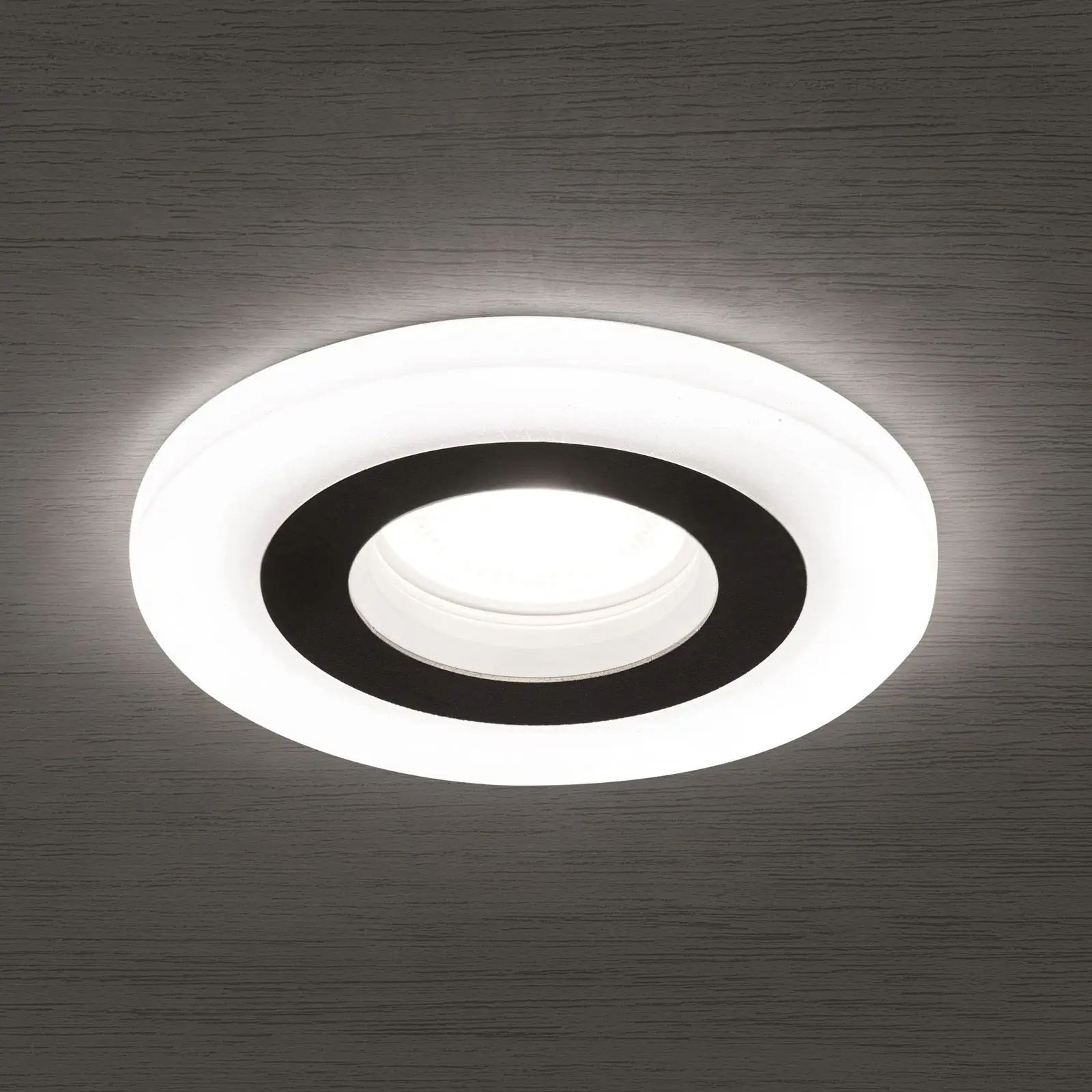Ugradna spot lampa GLOW sa prstenom od akrilnog stakla, Ø 11cm, crna - 2