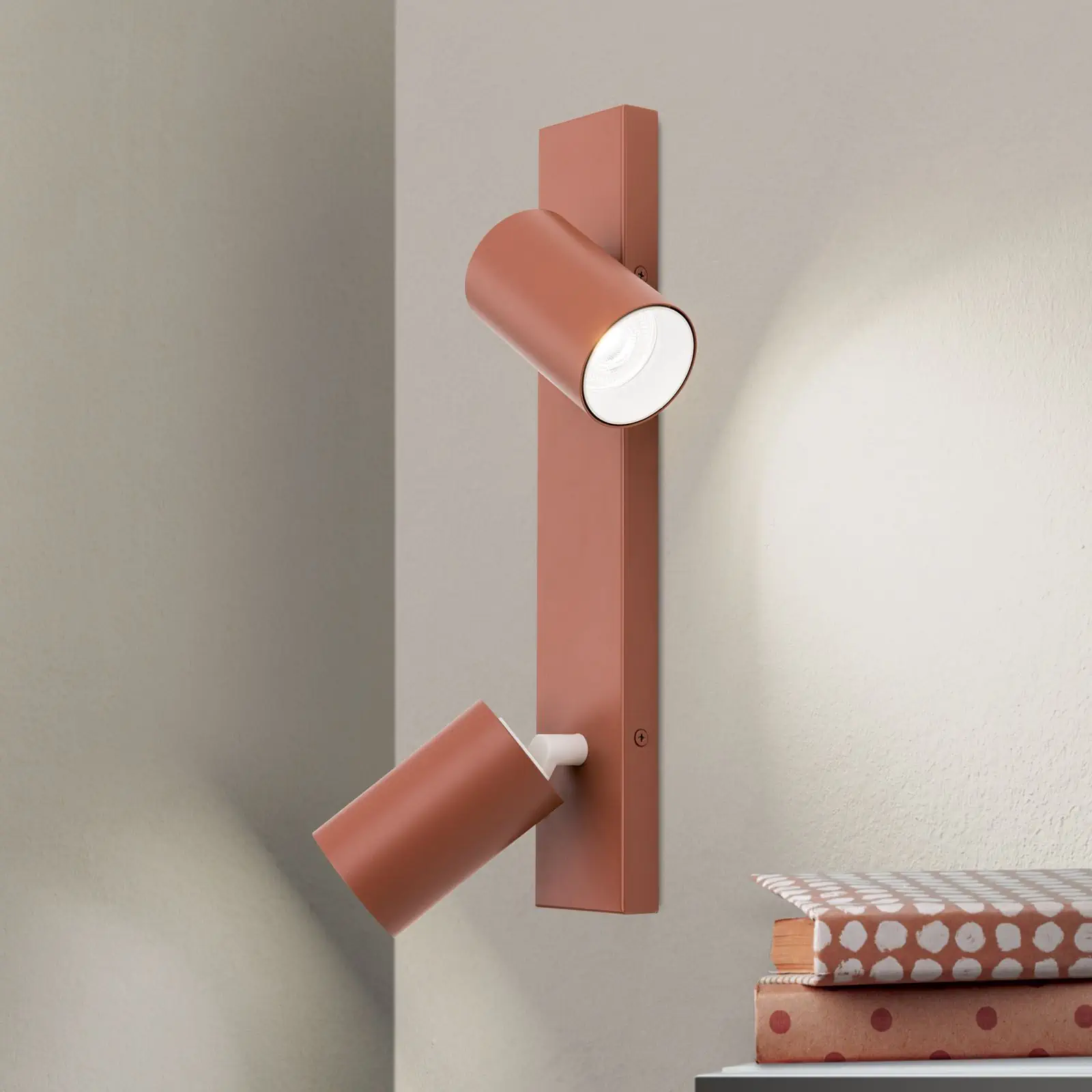 Spot lampa PENN, 2 izvora svetla, koralno crvena - 2