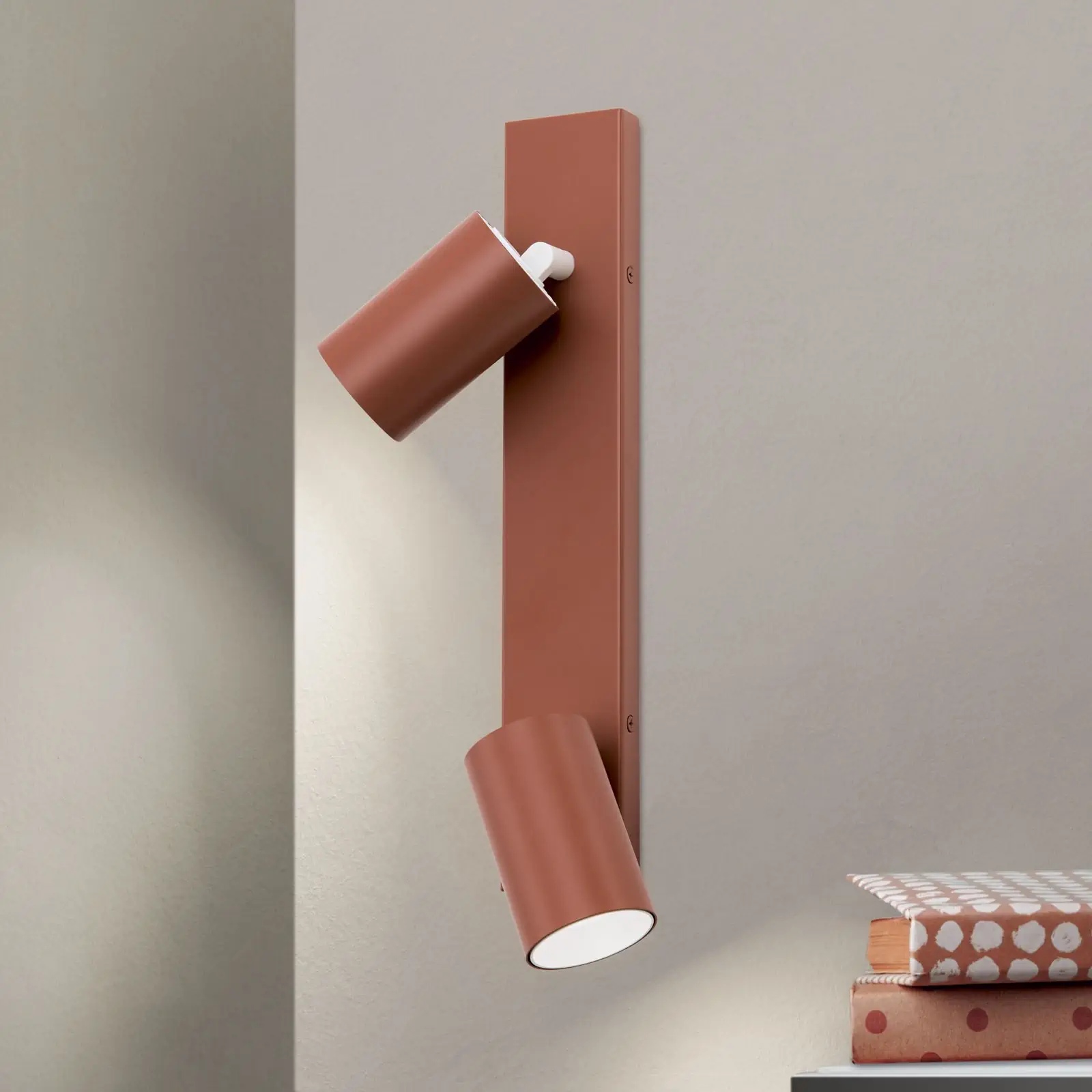 Spot lampa PENN, 2 izvora svetla, koralno crvena - 3