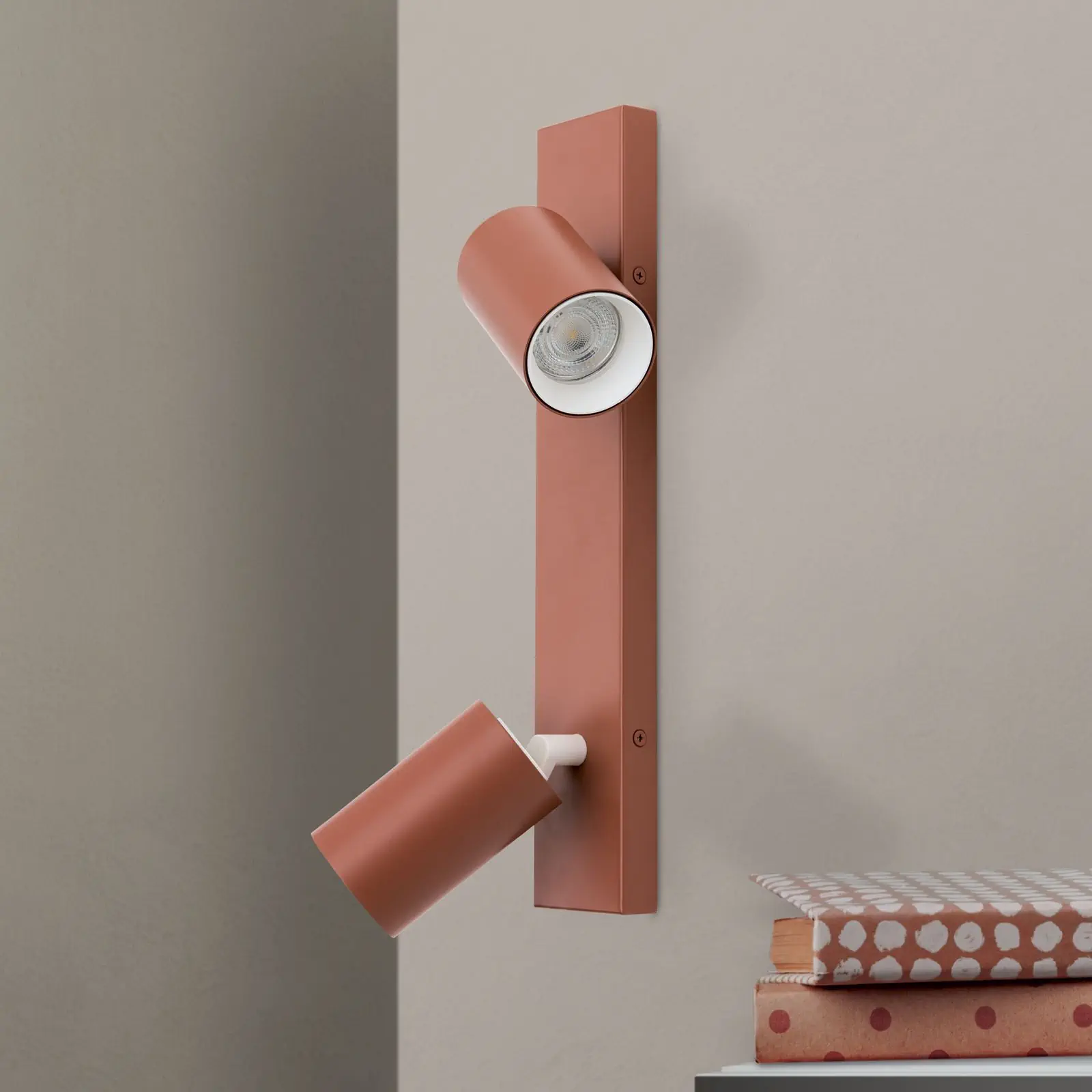Spot lampa PENN, 2 izvora svetla, koralno crvena - 4