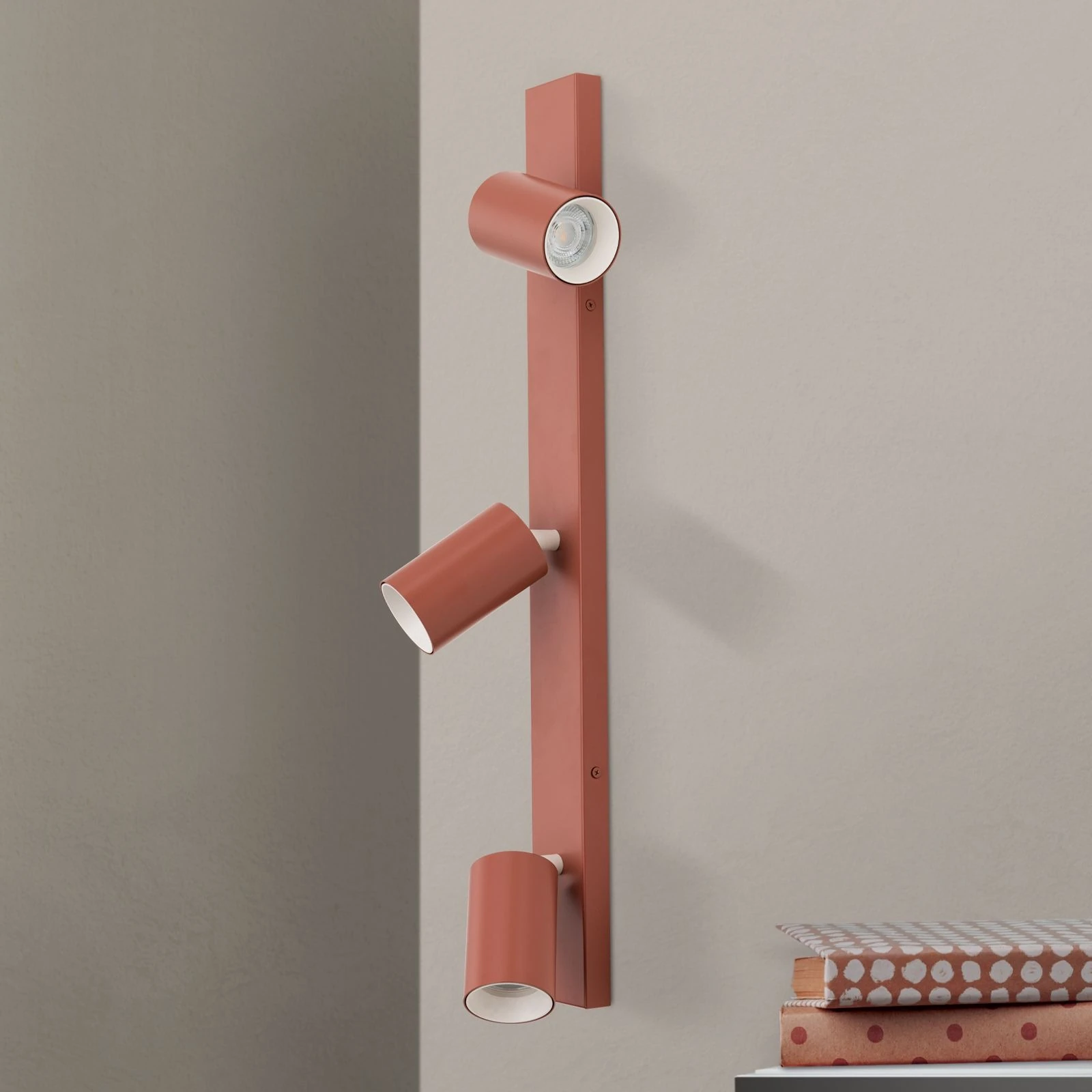 Spot lampa PENN, 3 izvora svetla, koralno crvena - 4
