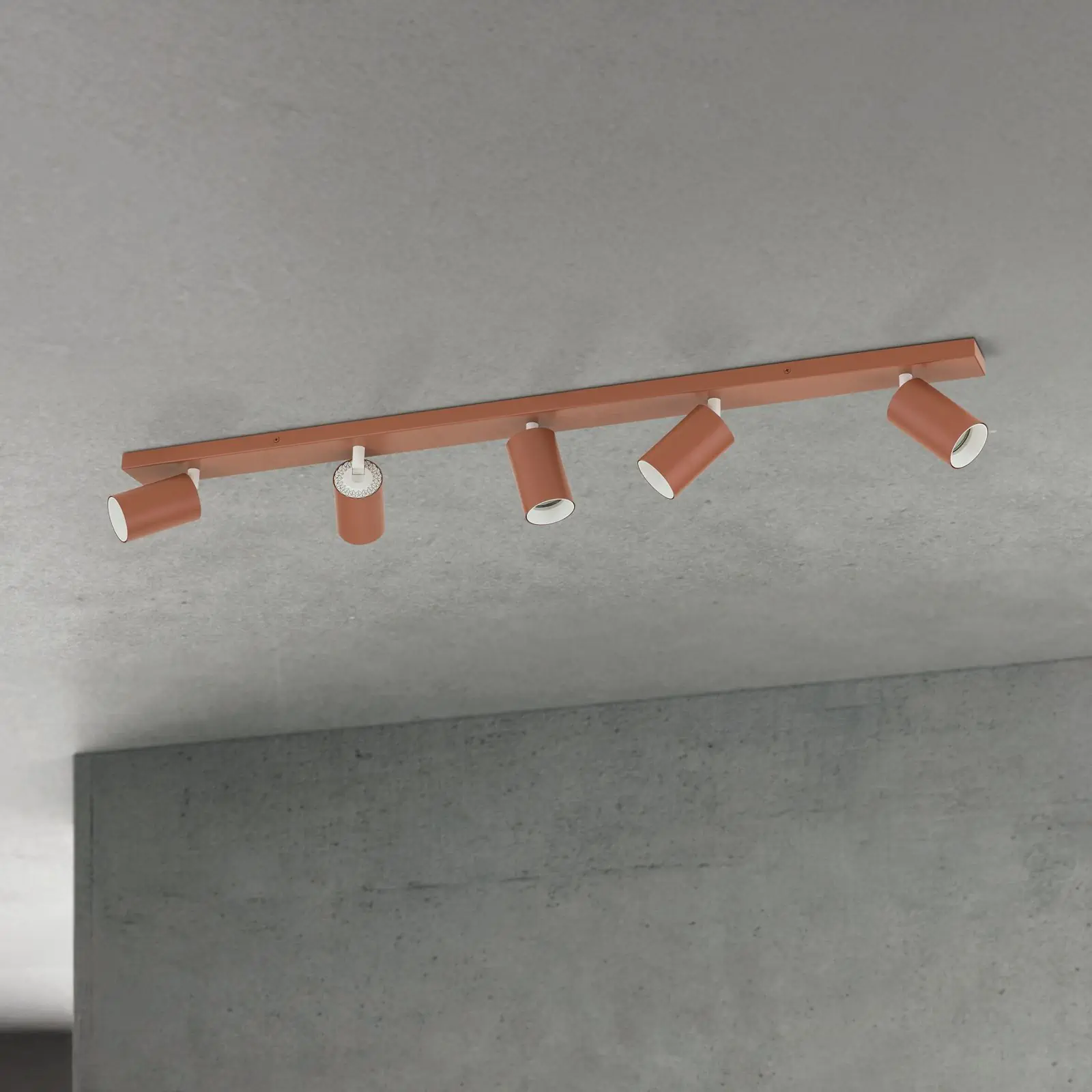 Spot lampa PENN, 5 izvora svetla, koralno crvena - 3