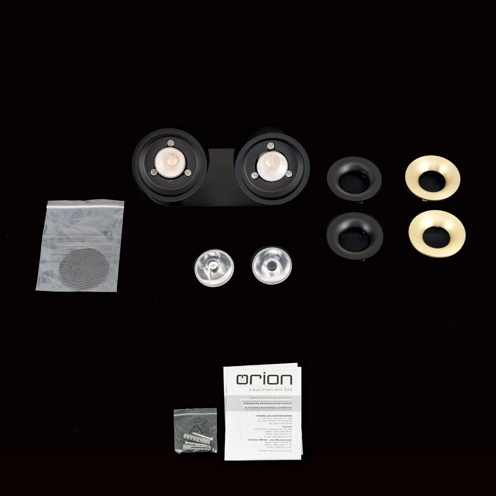 Spot lampa SPECTER, 2 izvora svetla, Crna - 8