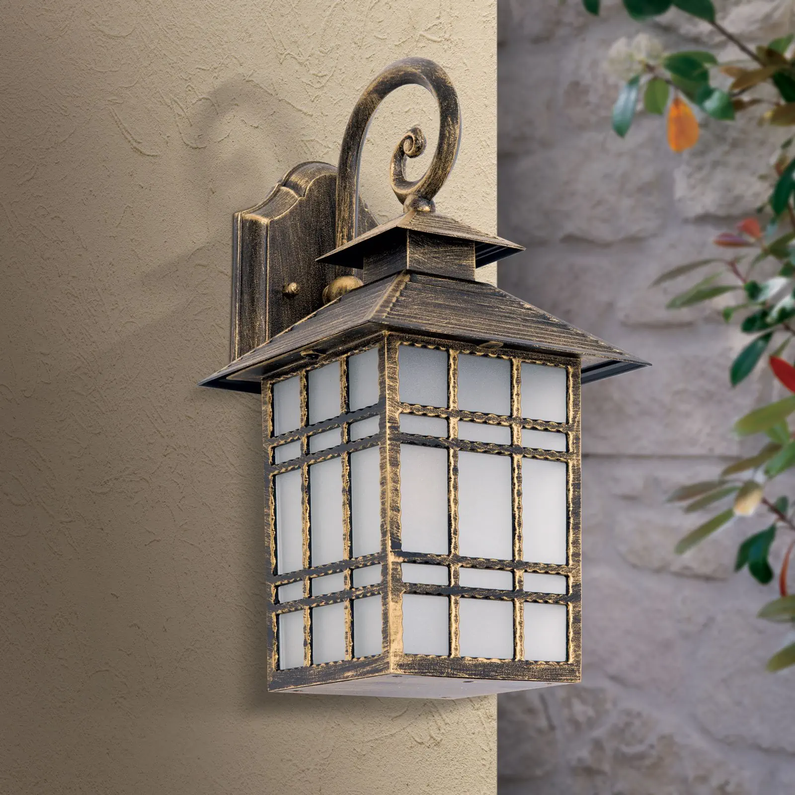 Spoljašnja zidna lampa KIKO, patina - 3