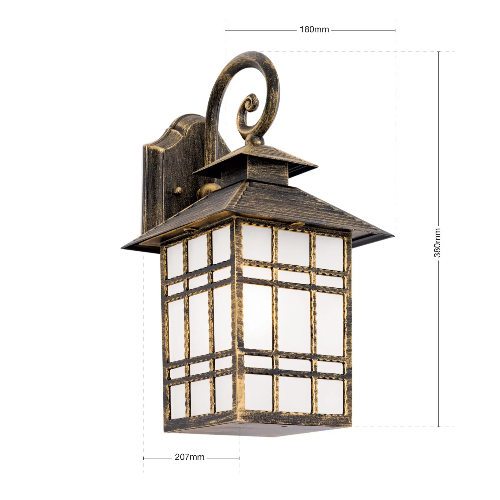 Spoljašnja zidna lampa KIKO, patina - 7