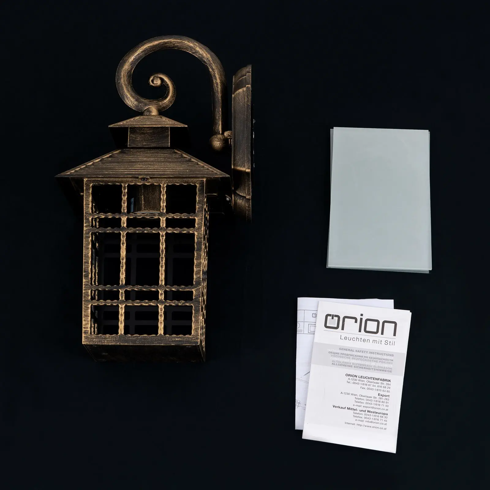 Spoljašnja zidna lampa KIKO, patina - 8