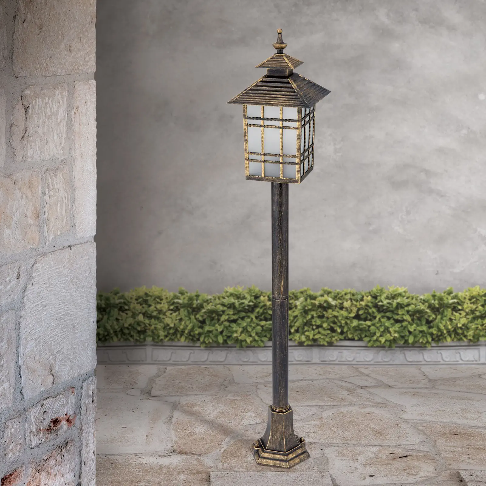 Spoljašnja stubna lampa KIKO, patina - 3