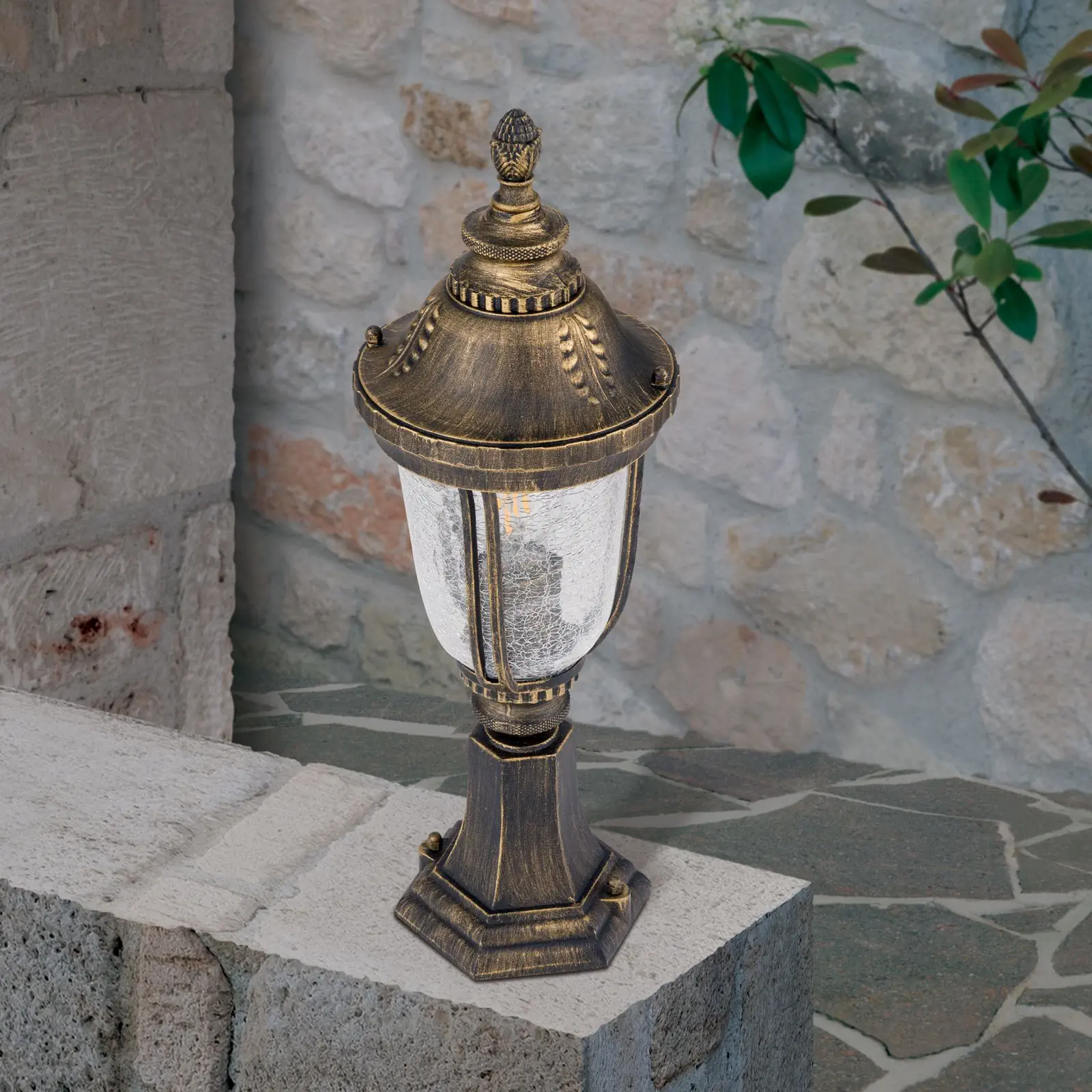 Spoljašnja podna lampa AUGUST, patina, H51 cm - 3