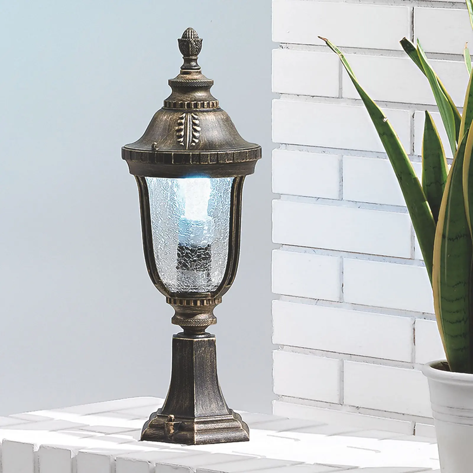 Spoljašnja podna lampa AUGUST, patina, H51 cm - 9