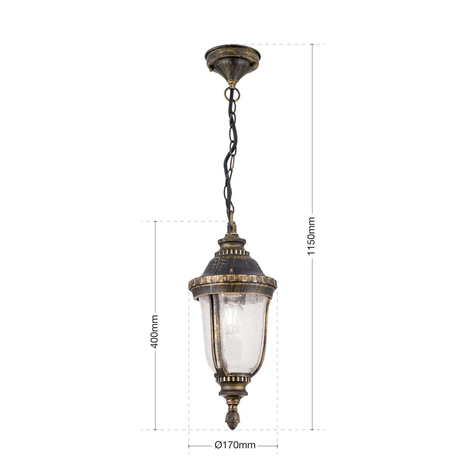 Plafonska lampa za spoljašnju upotrebu AUGUST, patina - 7