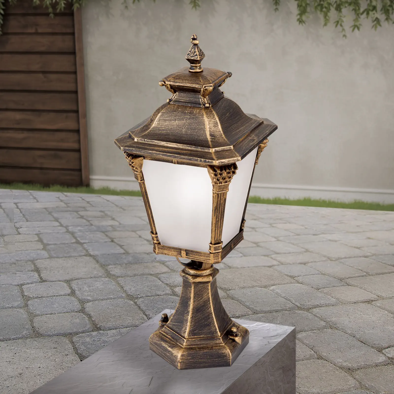 Spoljašnja podna lampa AIKO, patina, H57 cm