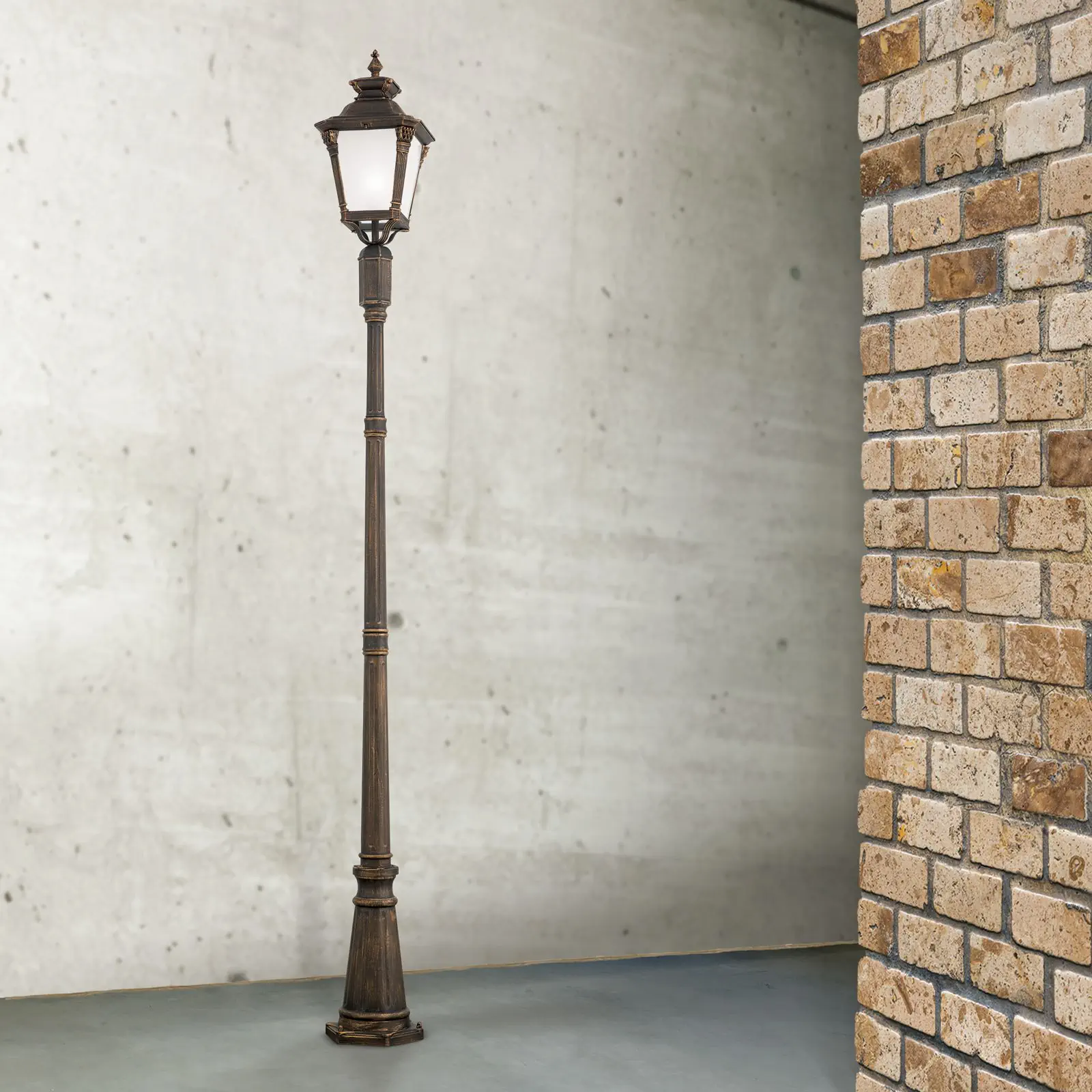 Spoljašnja stubna lampa AIKO, patina, H240 cm - 2