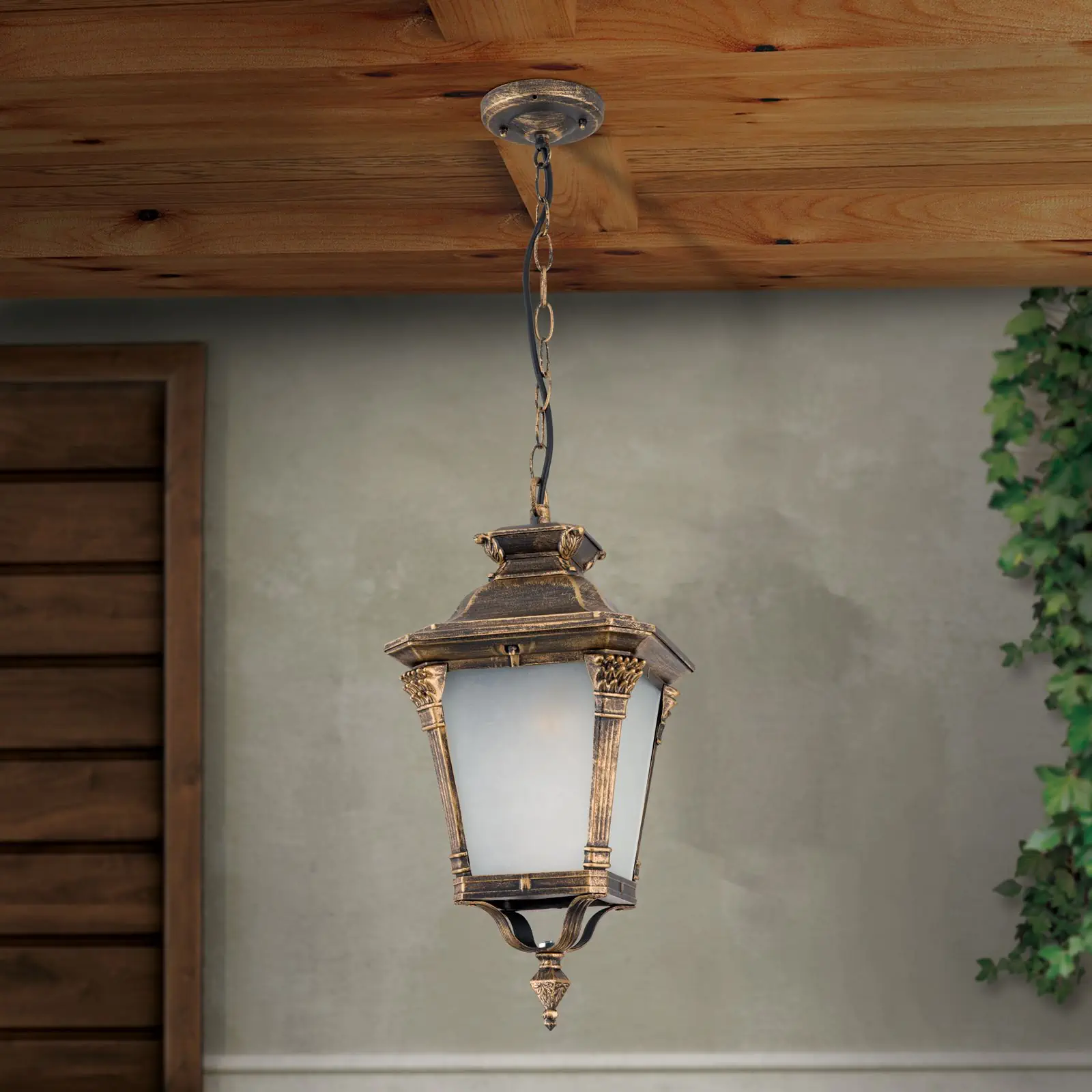 Spoljašnja viseća lampa AIKO, patina - 3