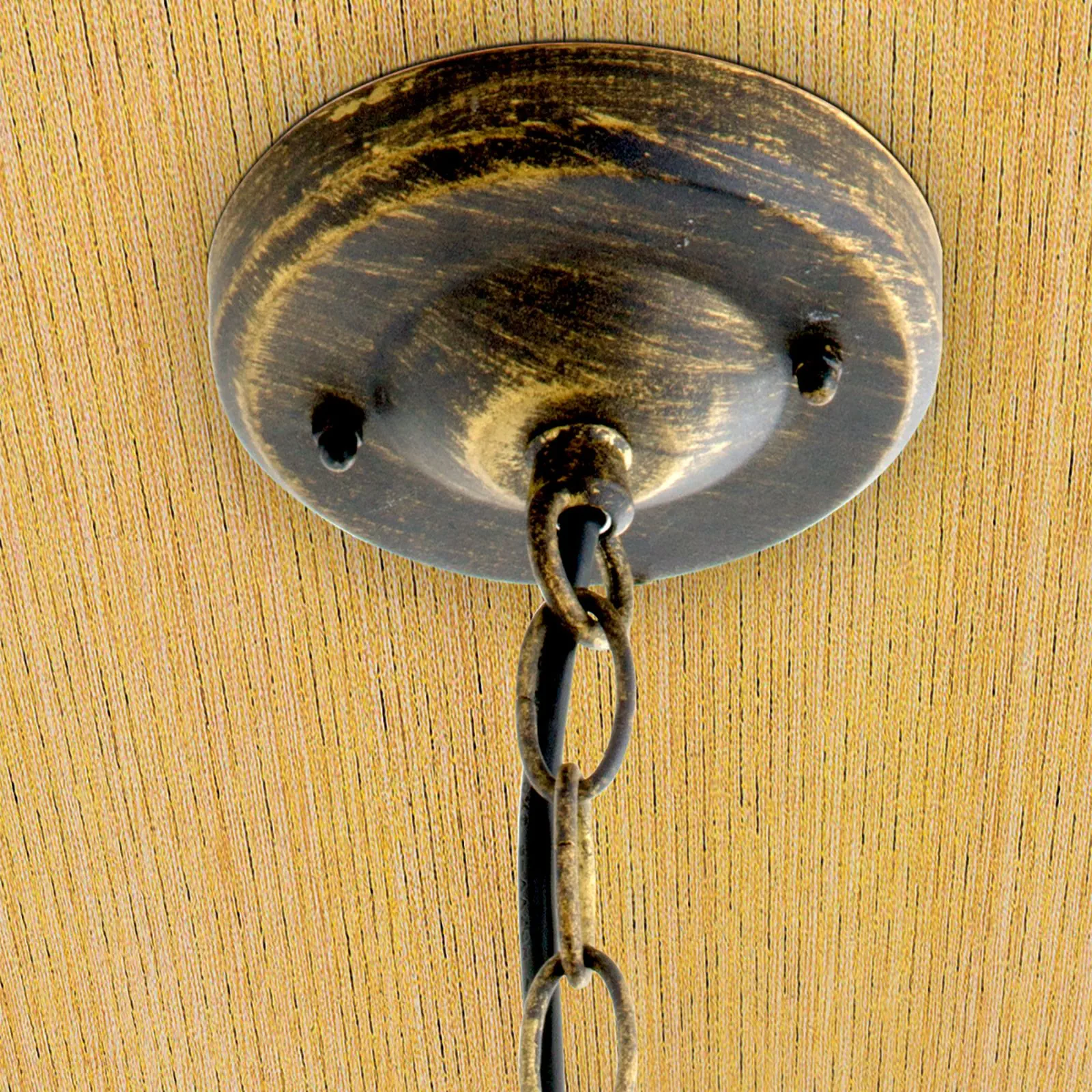 Spoljašnja viseća lampa TAVERNA, crno-zlatna, okrugla - 6