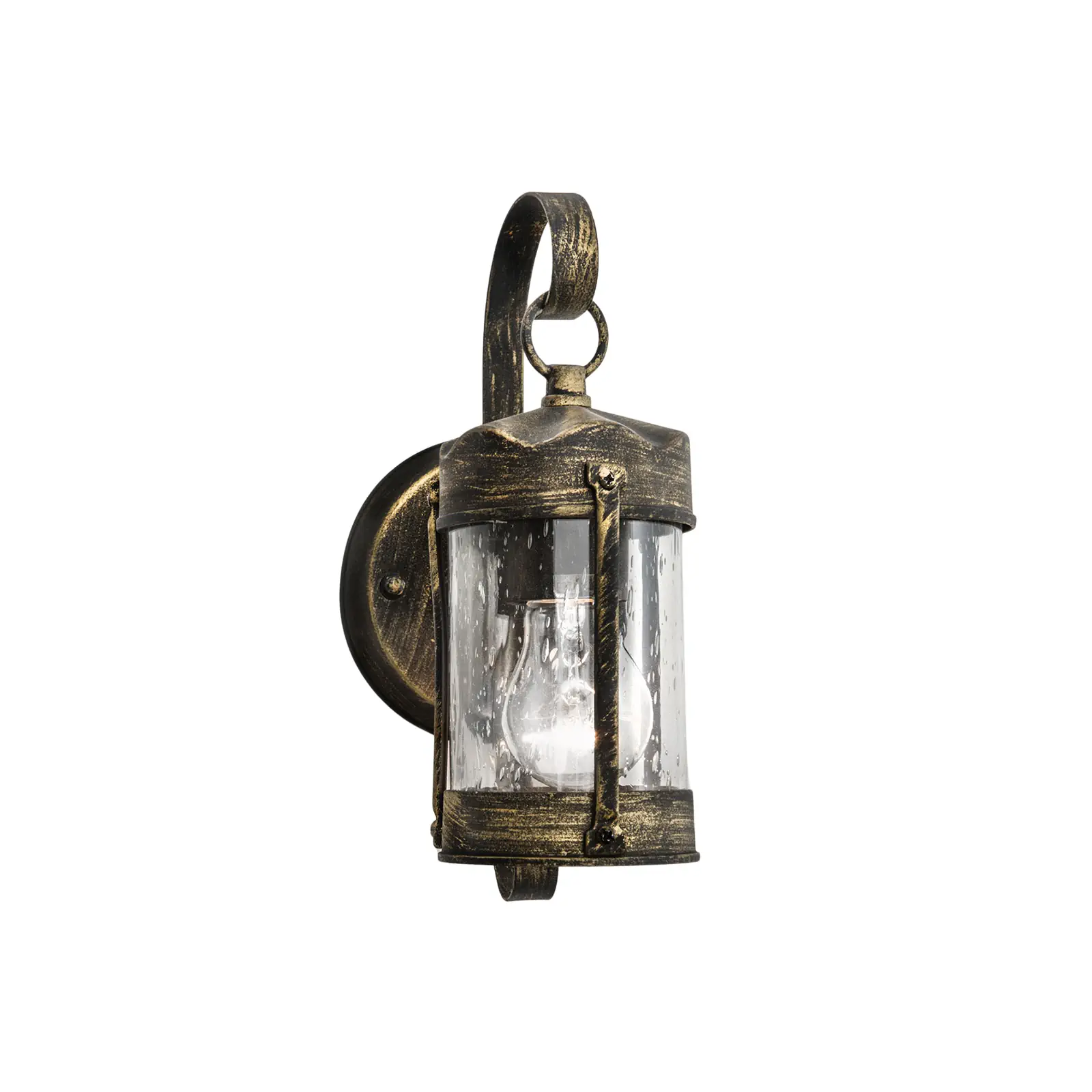 Spoljašnja zidna lampa TAVERNA, crno-zlatna, izdužena - 8