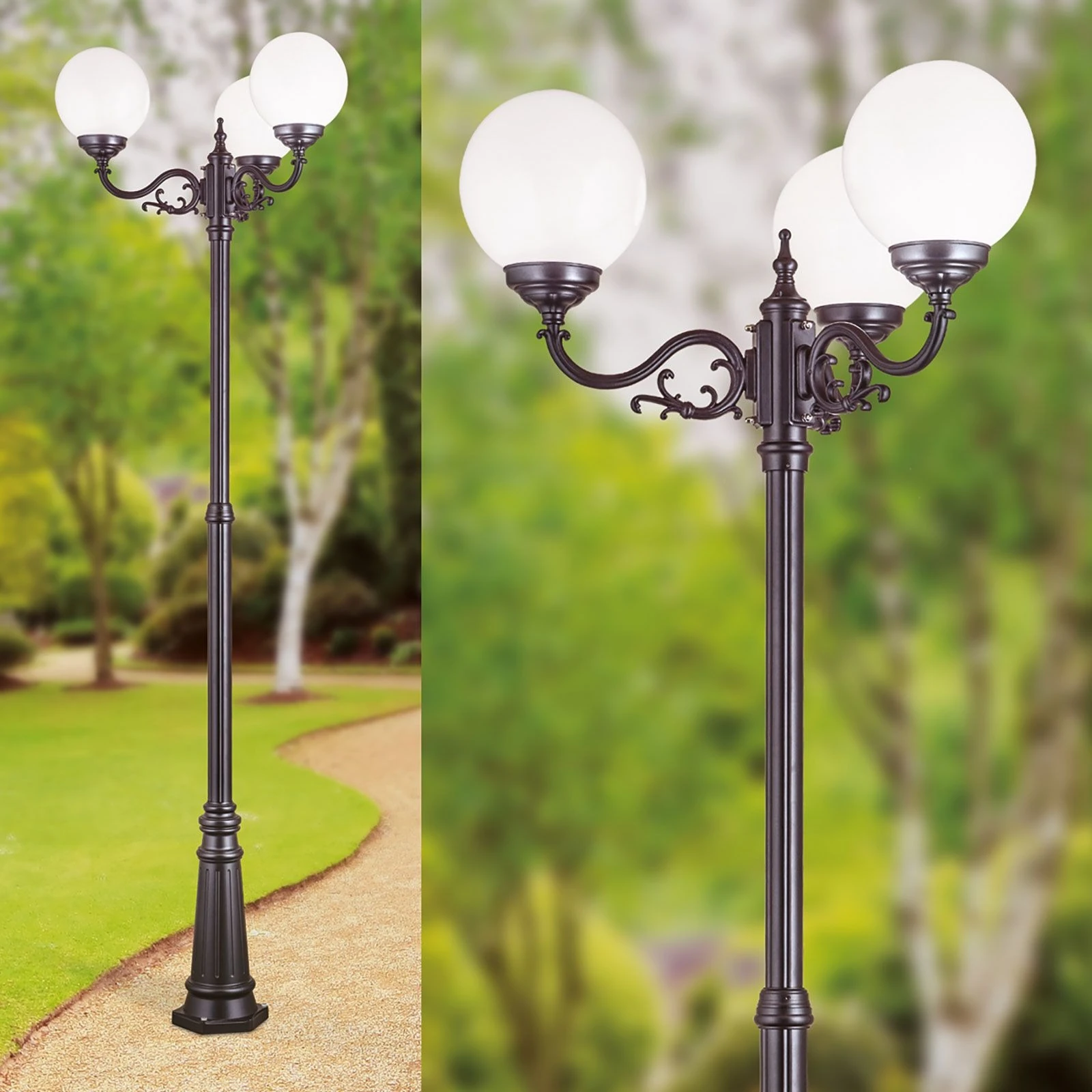 Baštenski kandelabar REIKA, crna