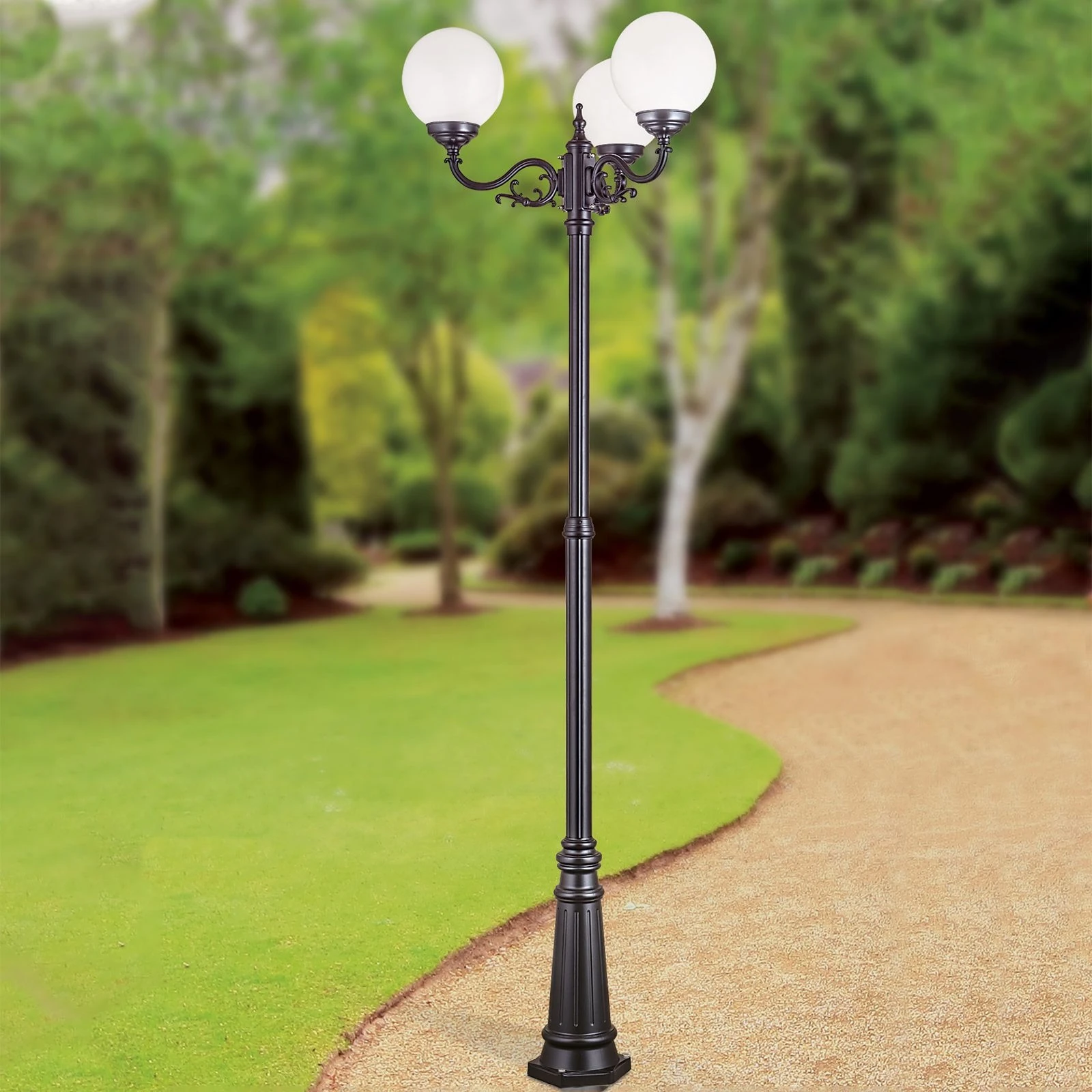 Baštenski kandelabar REIKA, crna - 2