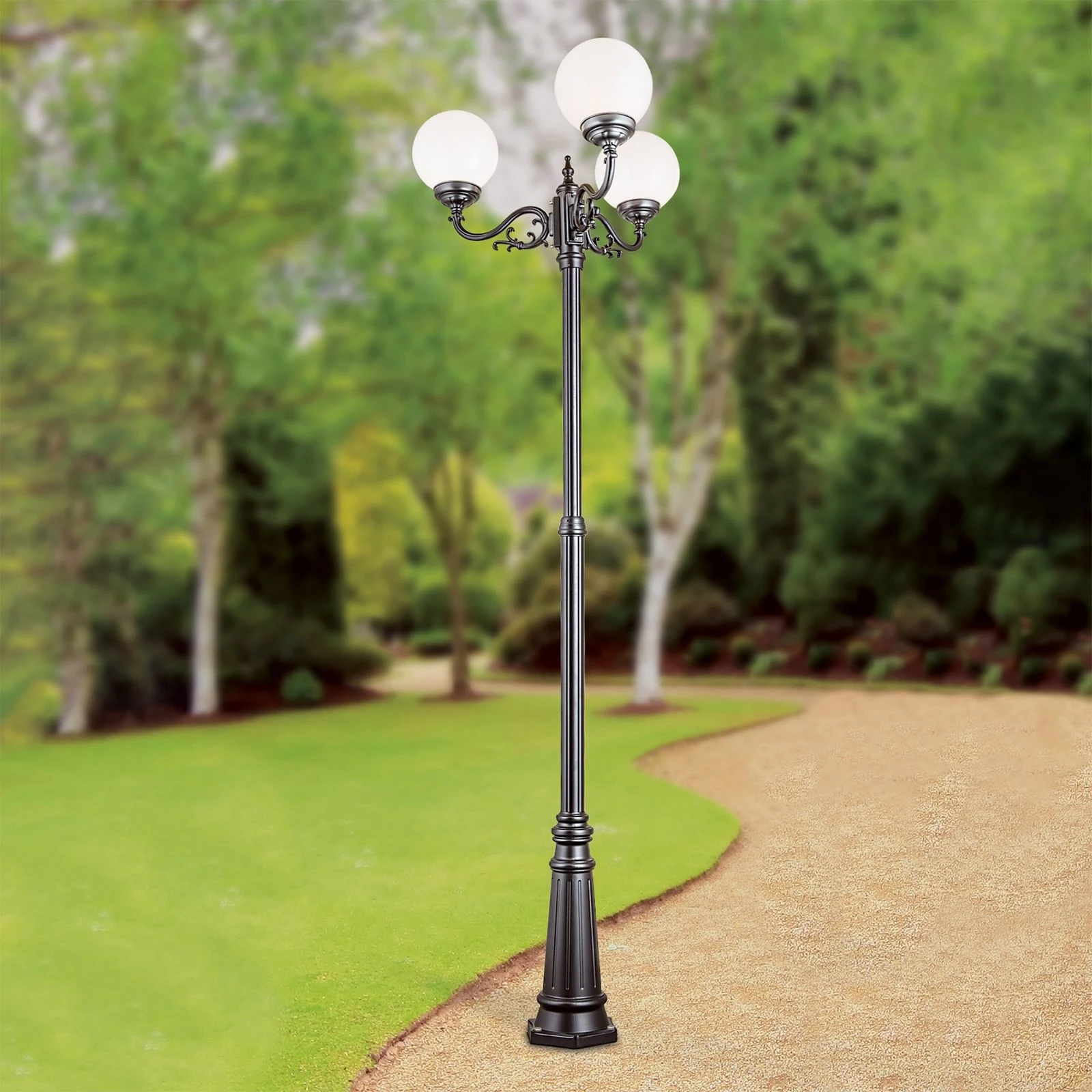 Baštenski kandelabar REIKA, crna - 3