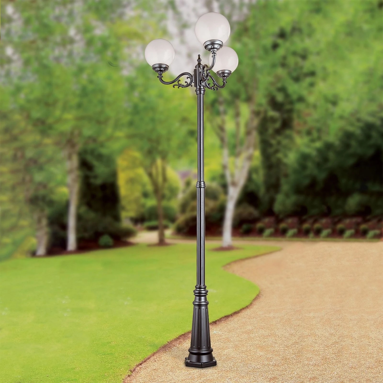 Baštenski kandelabar REIKA, crna - 4