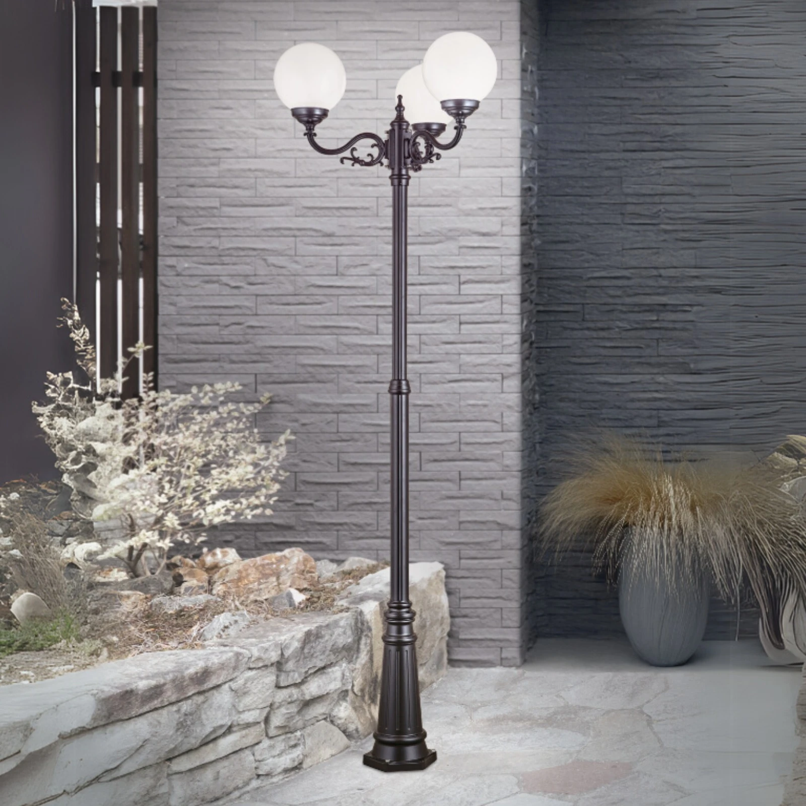 Baštenski kandelabar REIKA, crna - 9