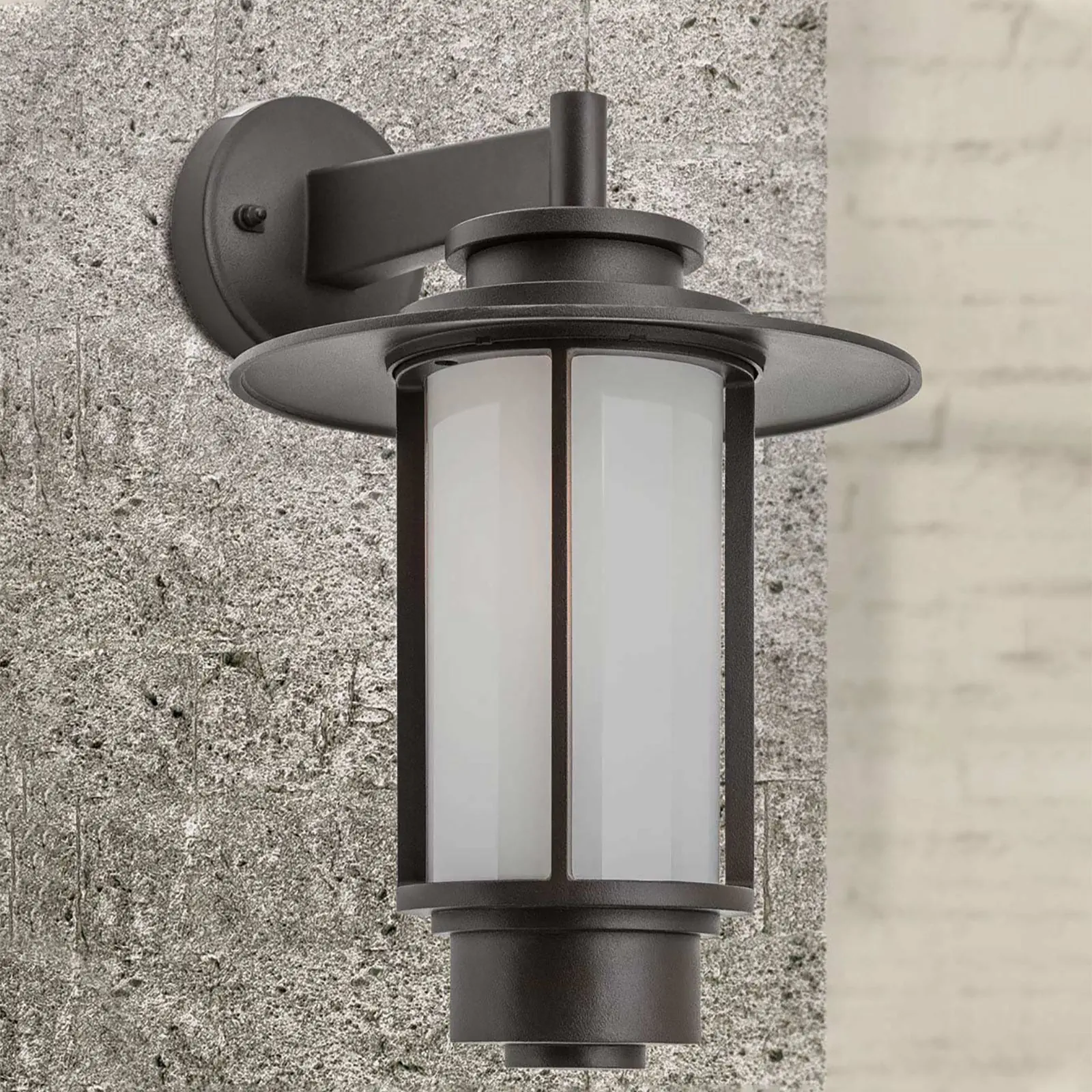 Spoljašnja zidna lampa TEIKO, moka, usmerena nadole - 3